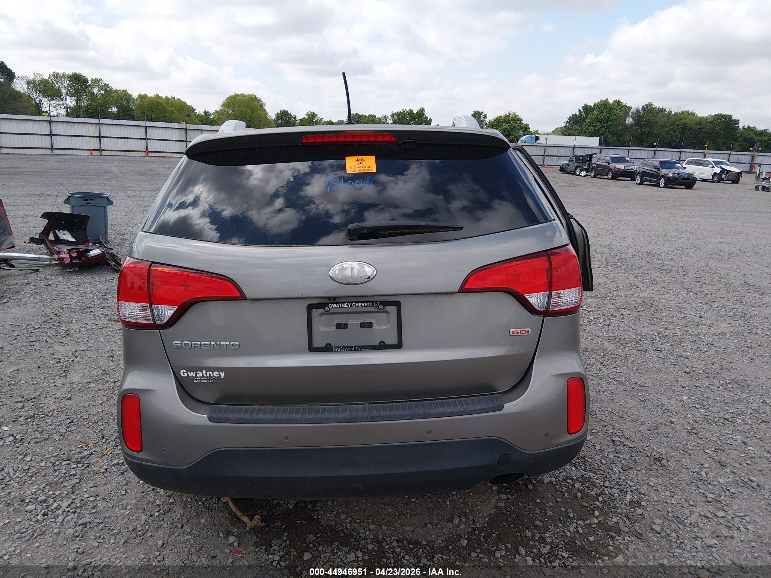 2014 Kia Sorento Lx Gray vin: 5XYKT4A68EG446876