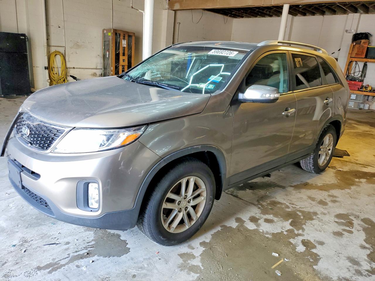 2014 Kia Sorento Lx Gray vin: 5XYKT4A68EG509135