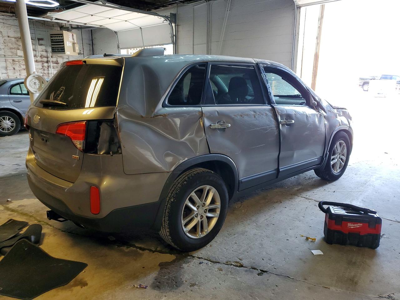 2014 Kia Sorento Lx Gray vin: 5XYKT4A68EG509135