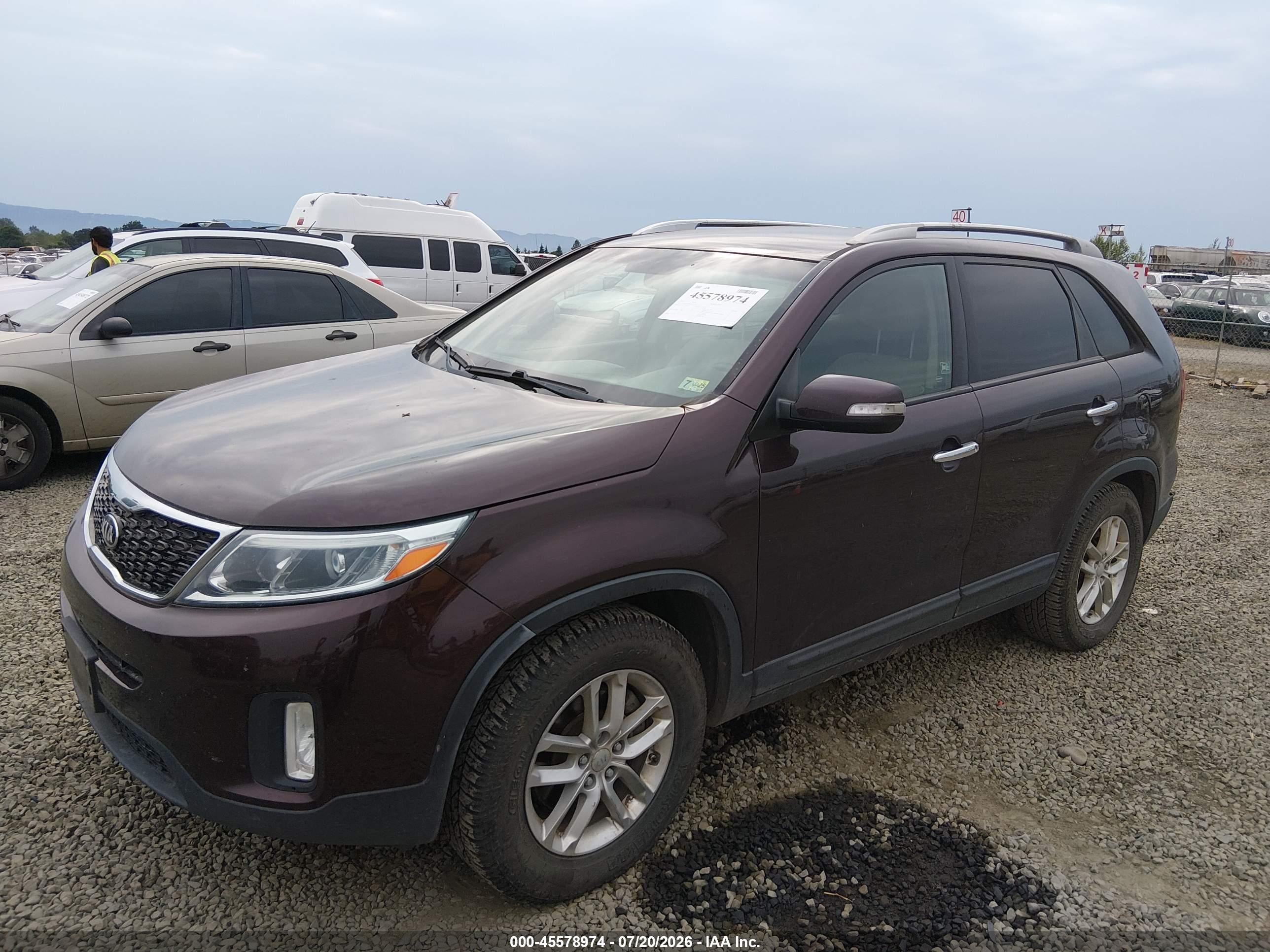 2015 Kia Sorento Lx Purple vin: 5XYKT4A68FG573323