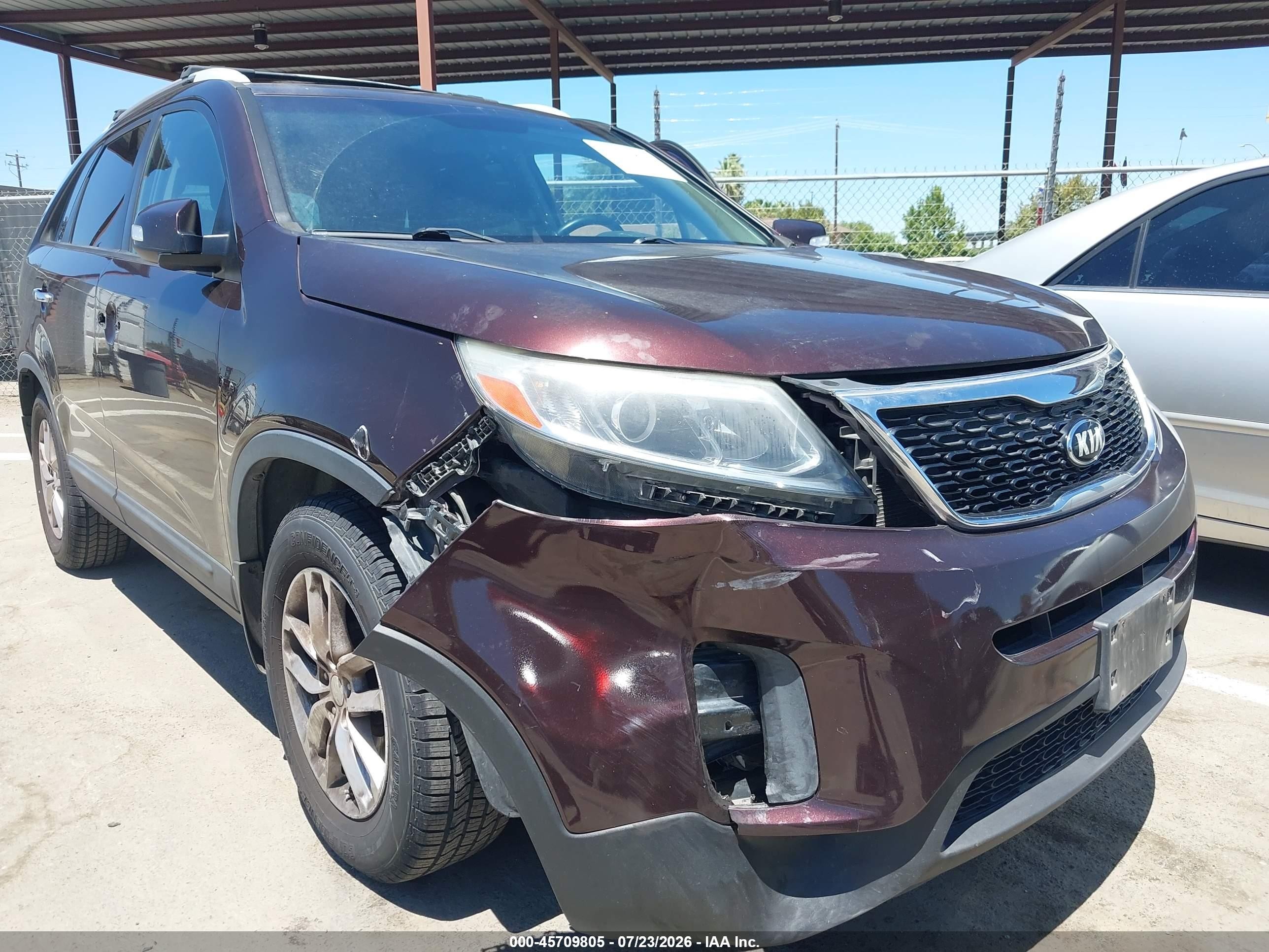 2015 Kia Sorento Lx Burgundy vin: 5XYKT4A68FG631530