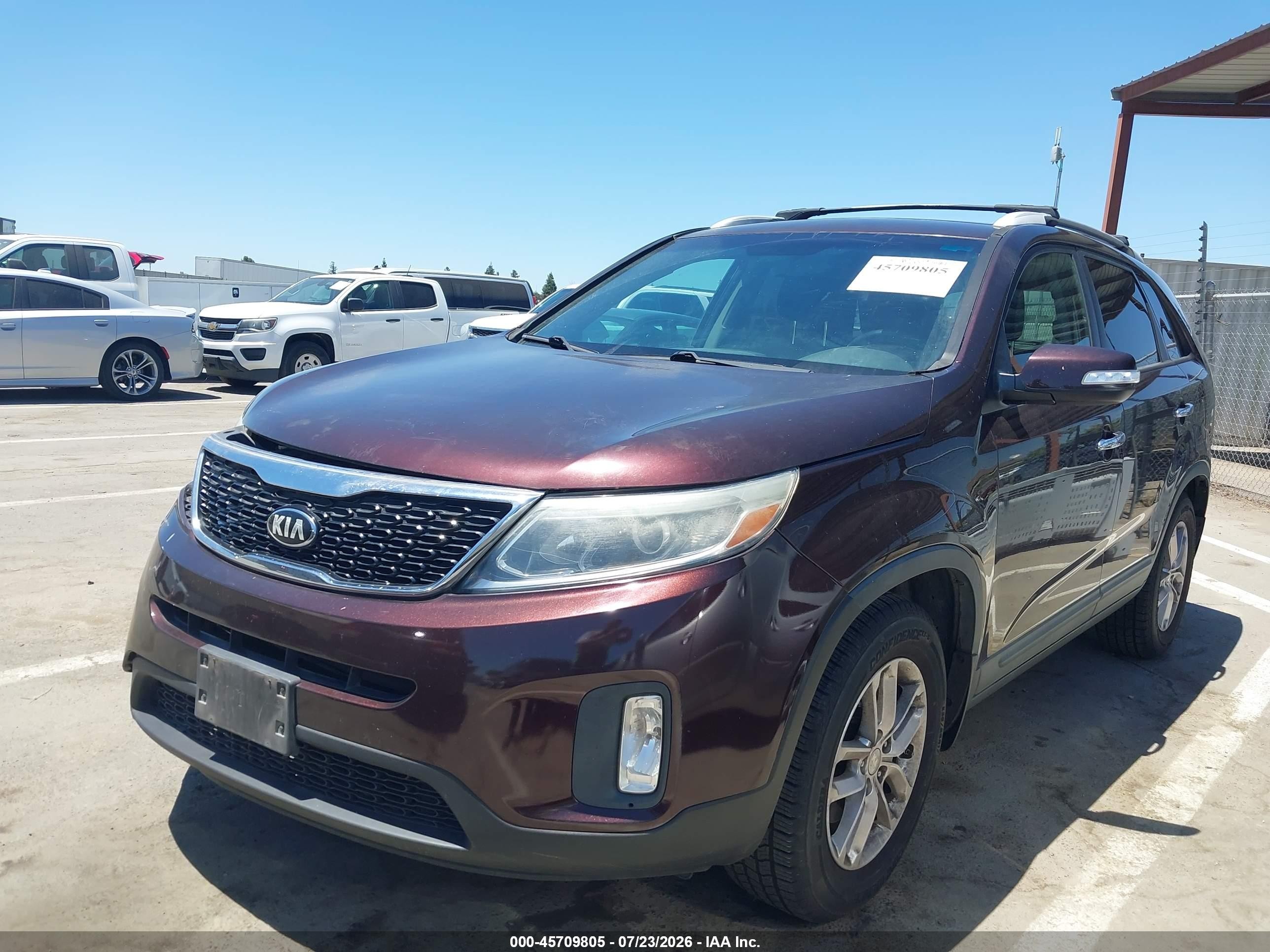 2015 Kia Sorento Lx Burgundy vin: 5XYKT4A68FG631530