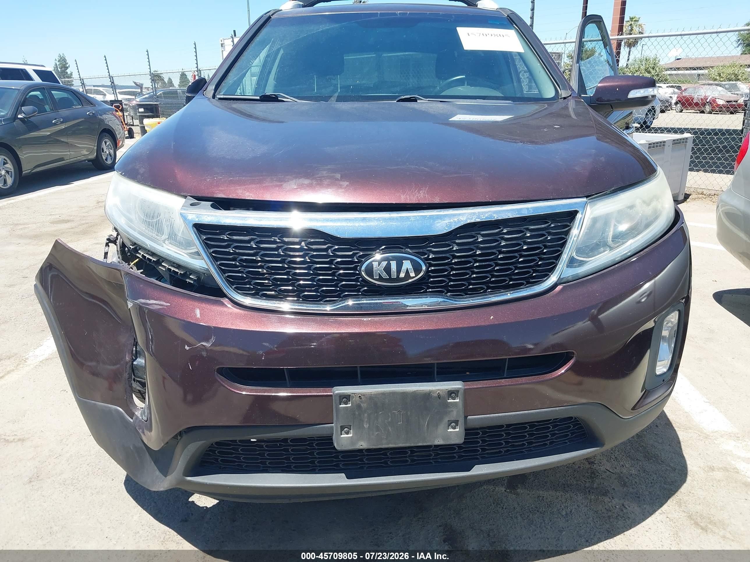 2015 Kia Sorento Lx Burgundy vin: 5XYKT4A68FG631530