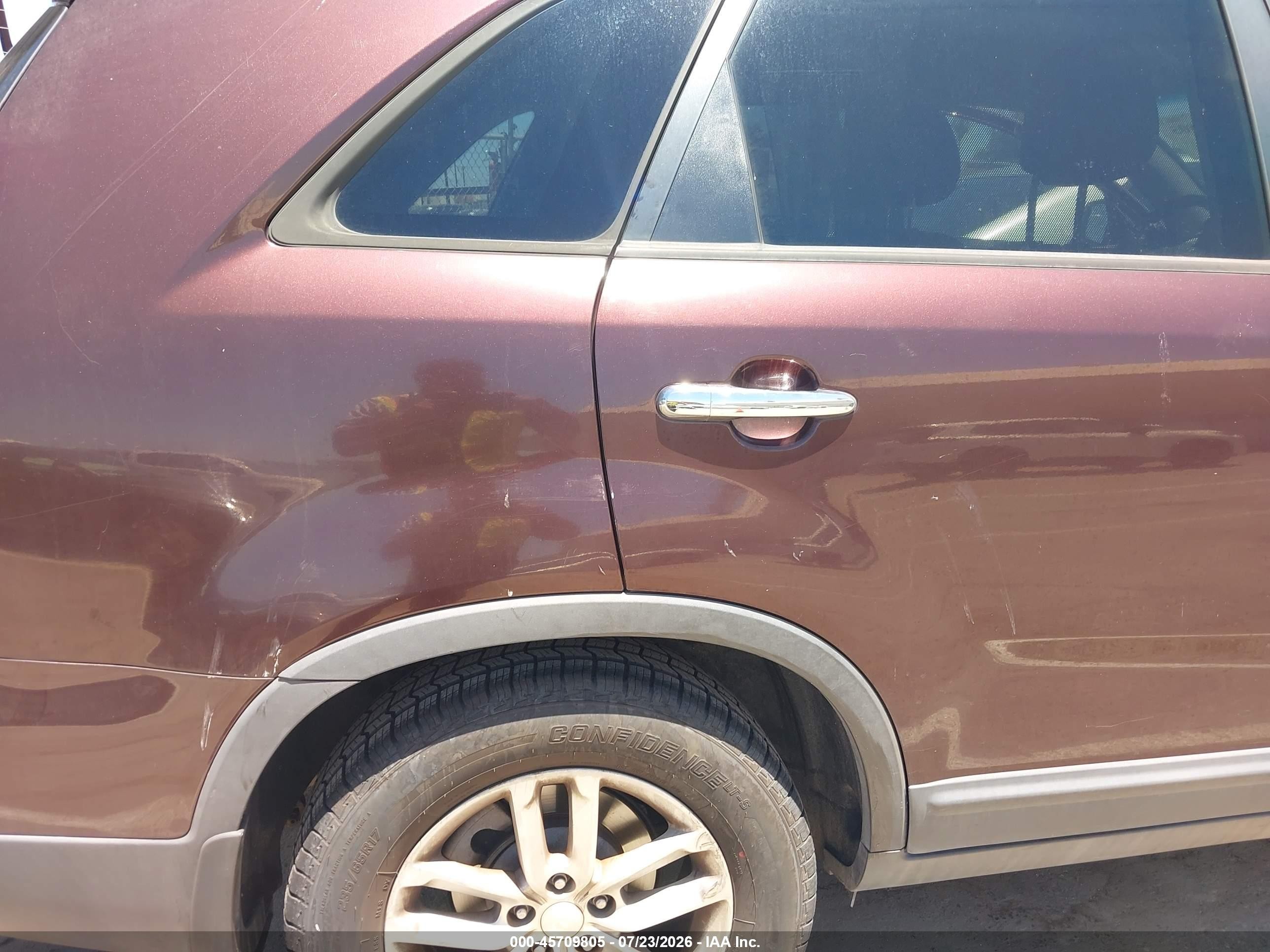 2015 Kia Sorento Lx Burgundy vin: 5XYKT4A68FG631530