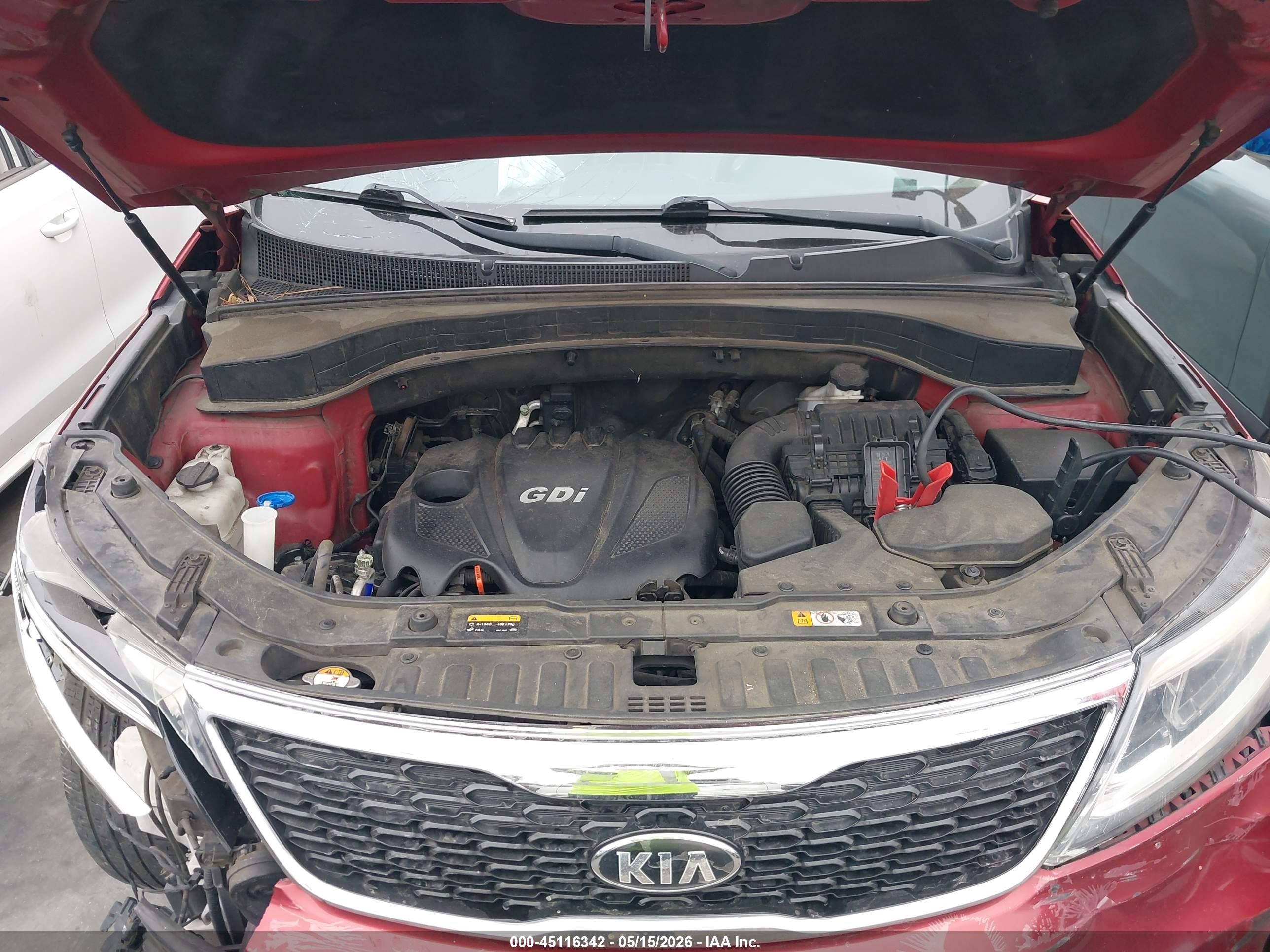 2015 Kia Sorento Lx Red vin: 5XYKT4A68FG657142
