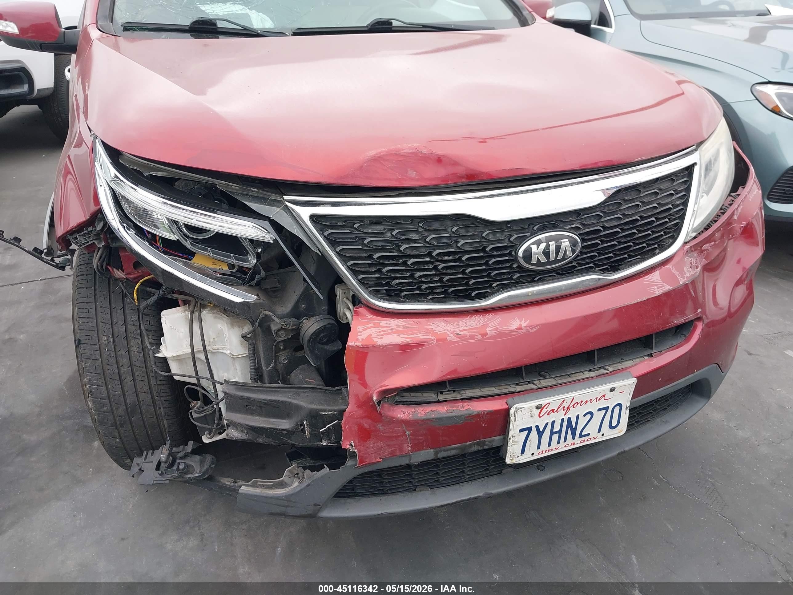 2015 Kia Sorento Lx Red vin: 5XYKT4A68FG657142