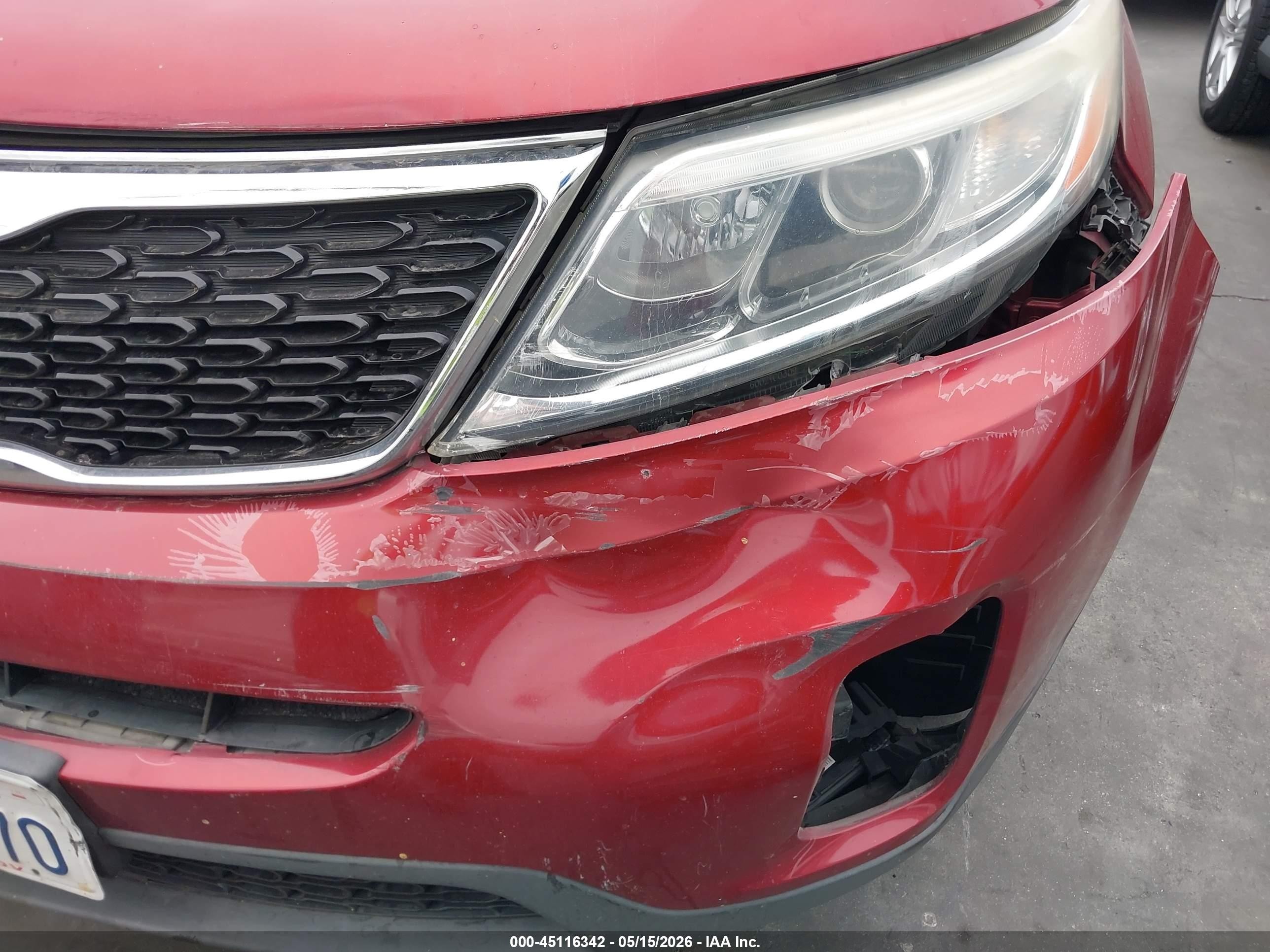 2015 Kia Sorento Lx Red vin: 5XYKT4A68FG657142