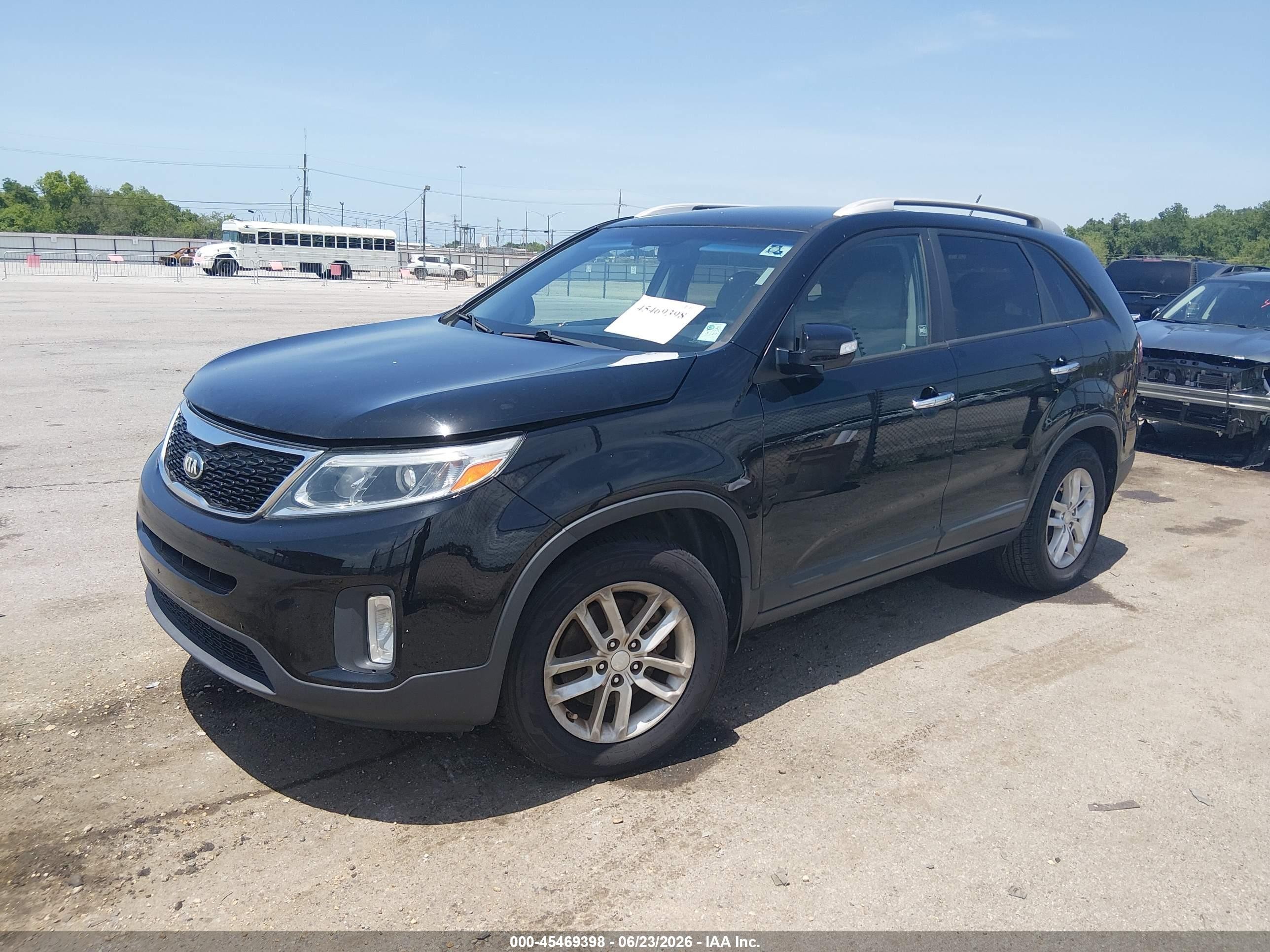 2015 Kia Sorento Lx Black vin: 5XYKT4A68FG657514