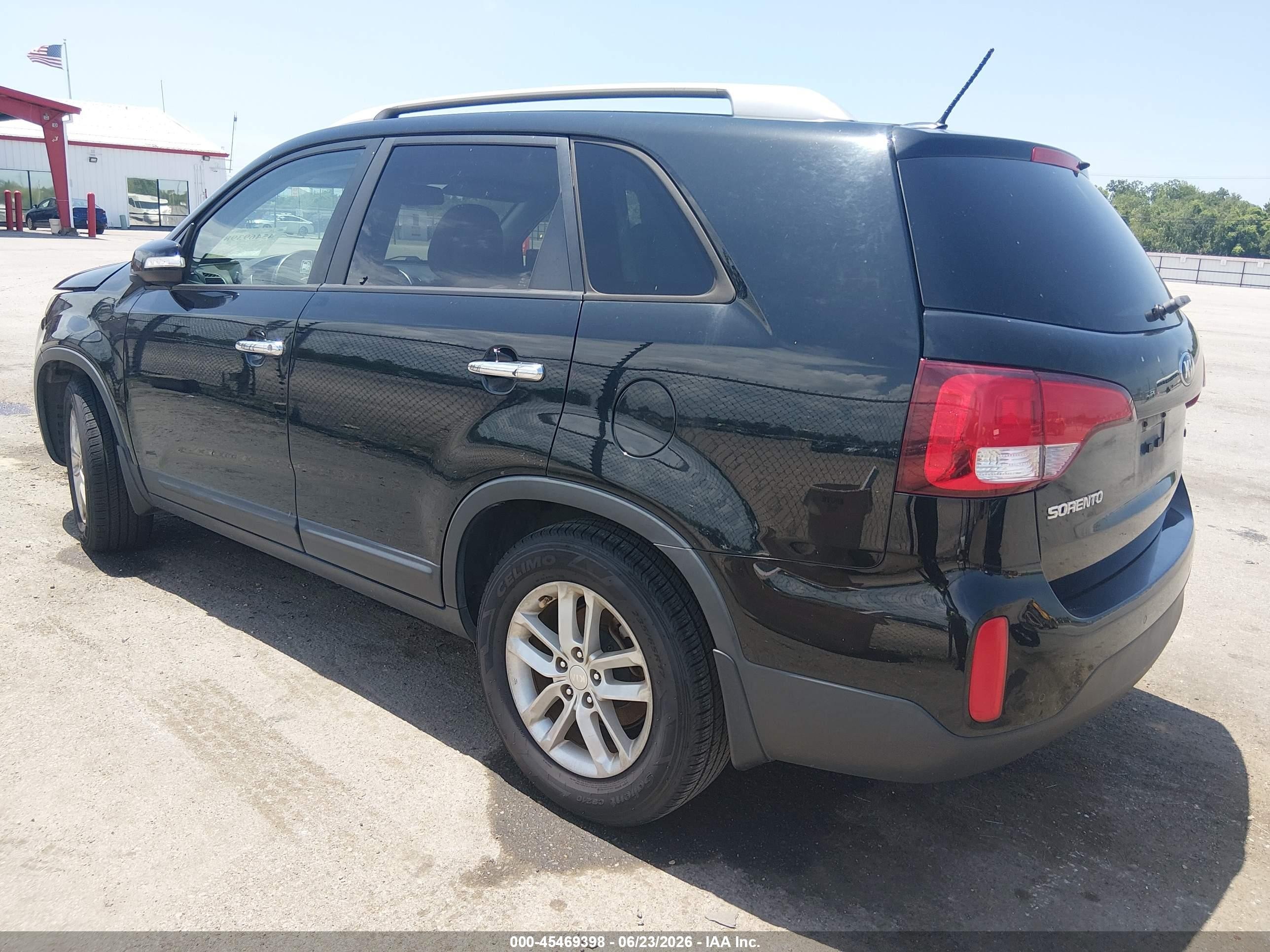 2015 Kia Sorento Lx Black vin: 5XYKT4A68FG657514