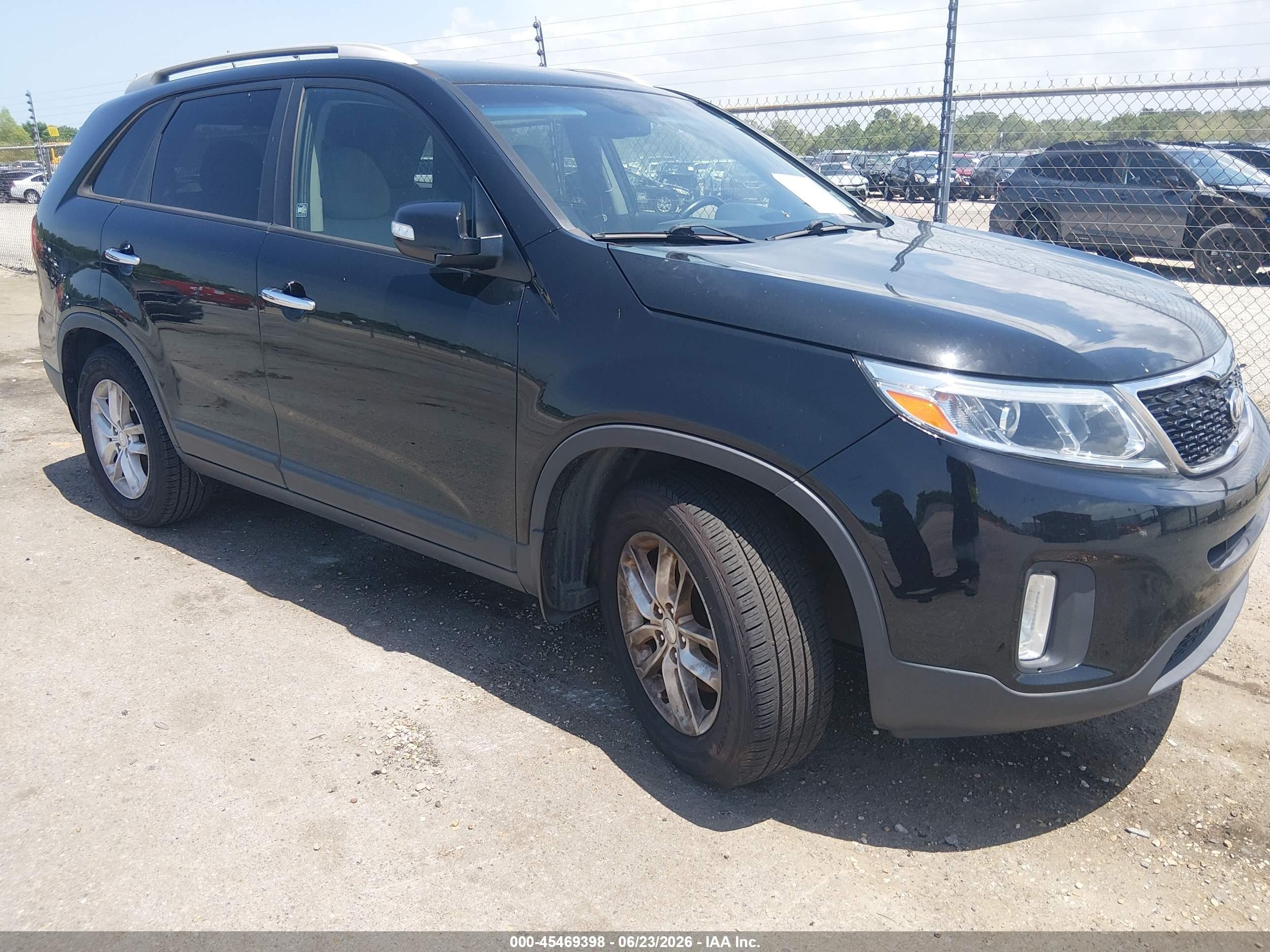 2015 Kia Sorento Lx Black vin: 5XYKT4A68FG657514