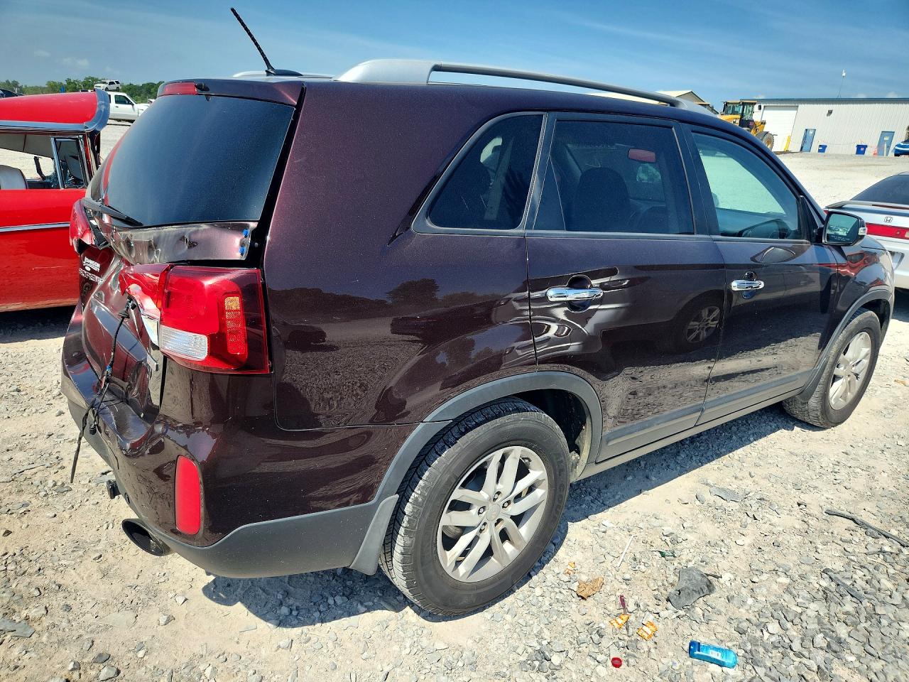 2015 Kia Sorento Lx Burgundy vin: 5XYKT4A68FG658923