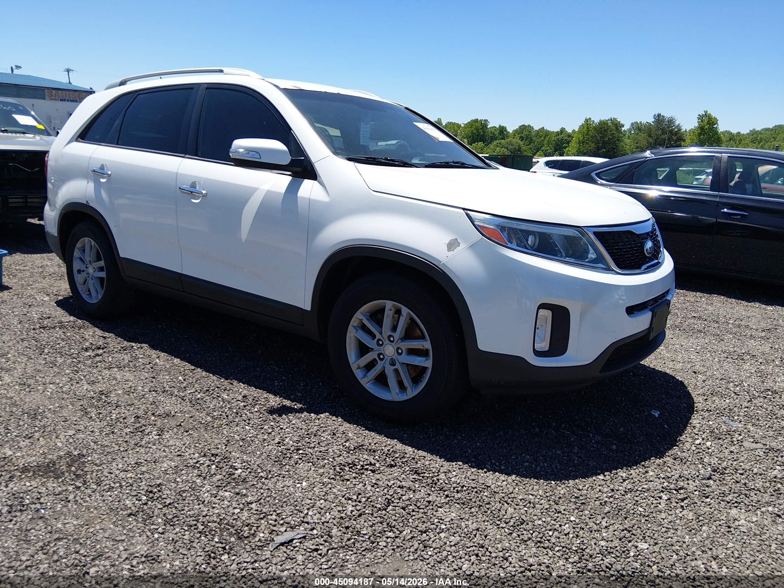 2014 Kia Sorento Lx Белый vin: 5XYKT4A69EG466411