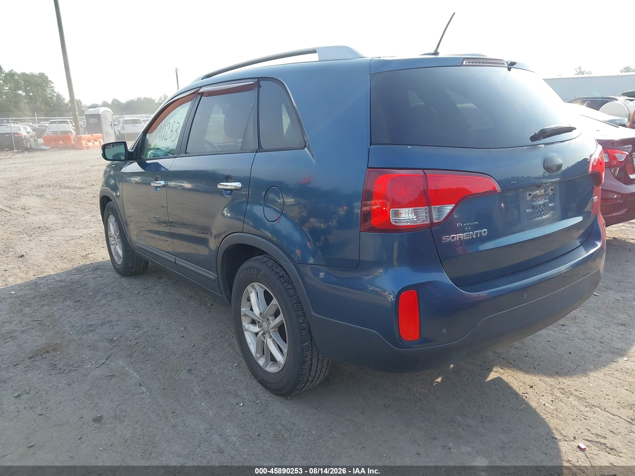 2014 Kia Sorento Lx Blue vin: 5XYKT4A69EG525540