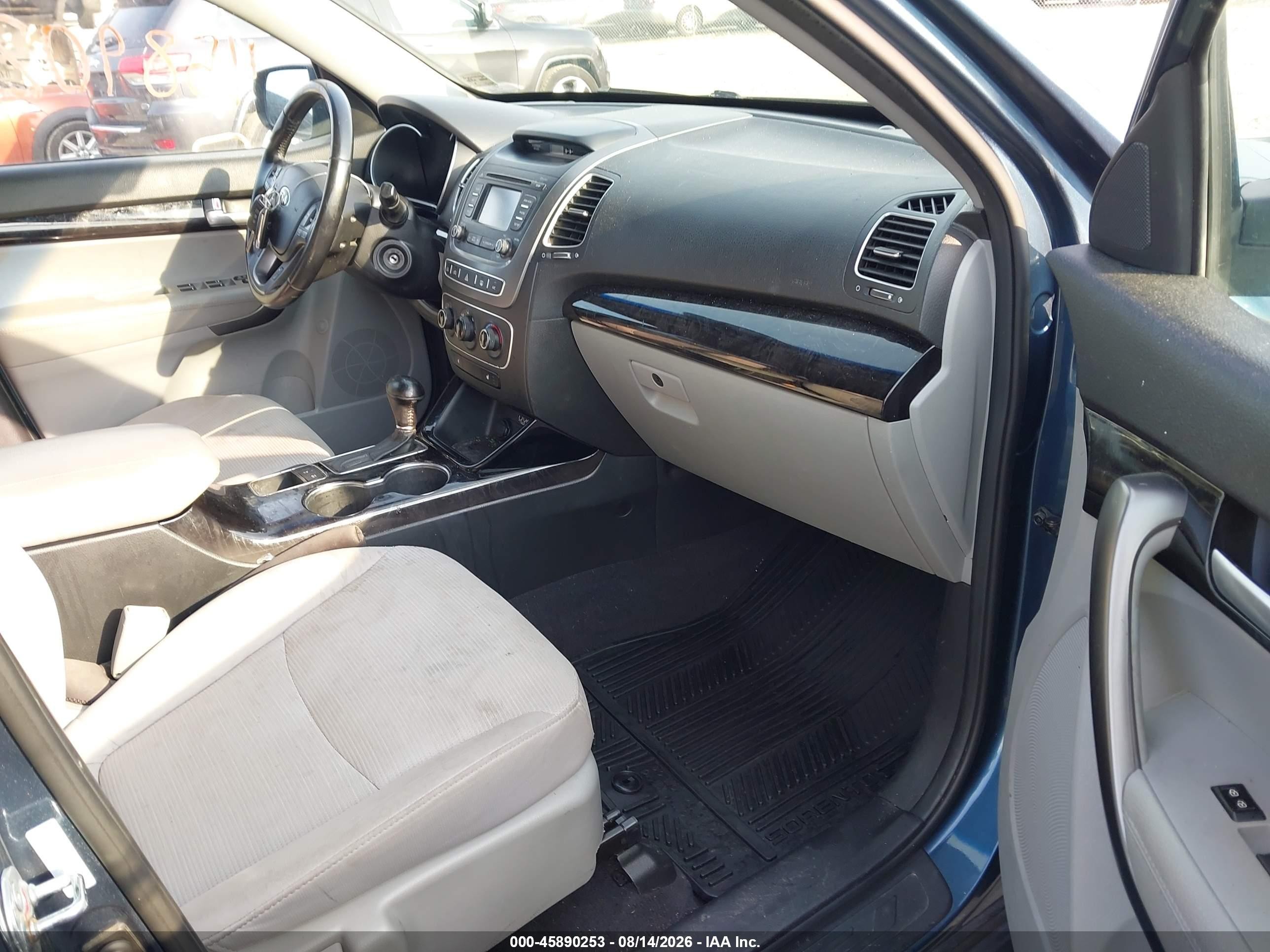 2014 Kia Sorento Lx Blue vin: 5XYKT4A69EG525540
