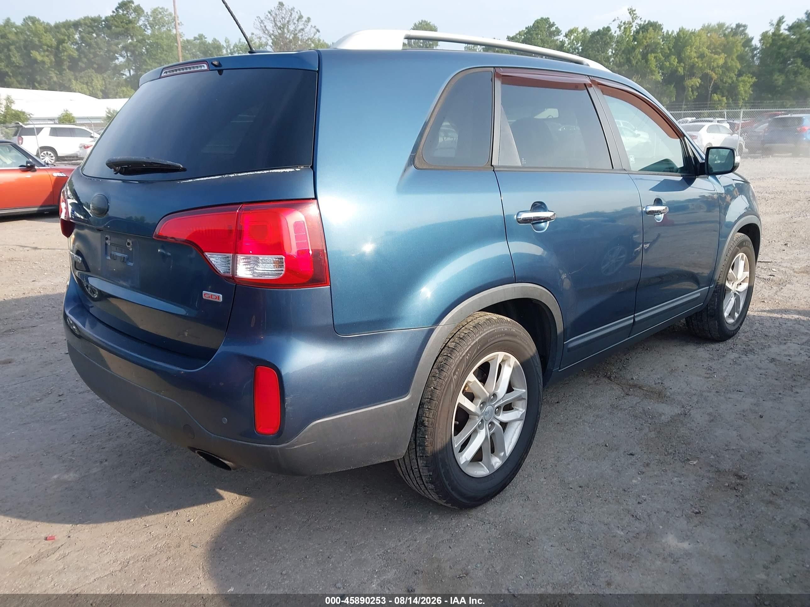 2014 Kia Sorento Lx Blue vin: 5XYKT4A69EG525540