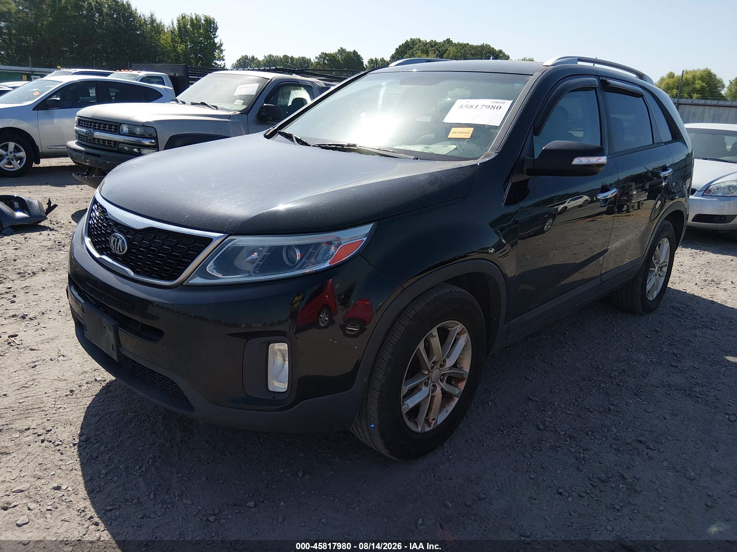 2015 Kia Sorento Lx Black vin: 5XYKT4A69FG648112