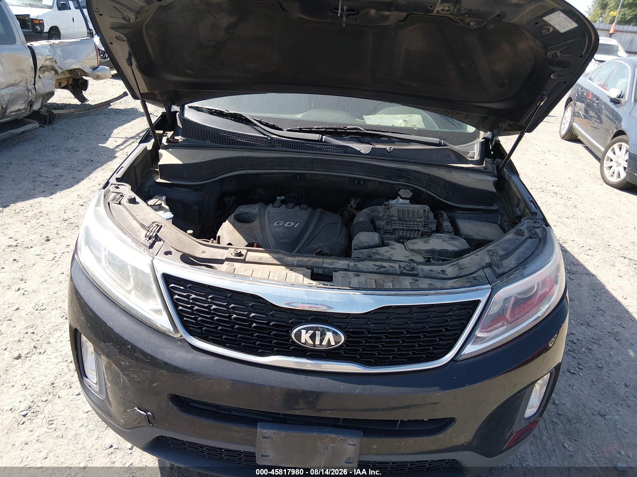 2015 Kia Sorento Lx Black vin: 5XYKT4A69FG648112