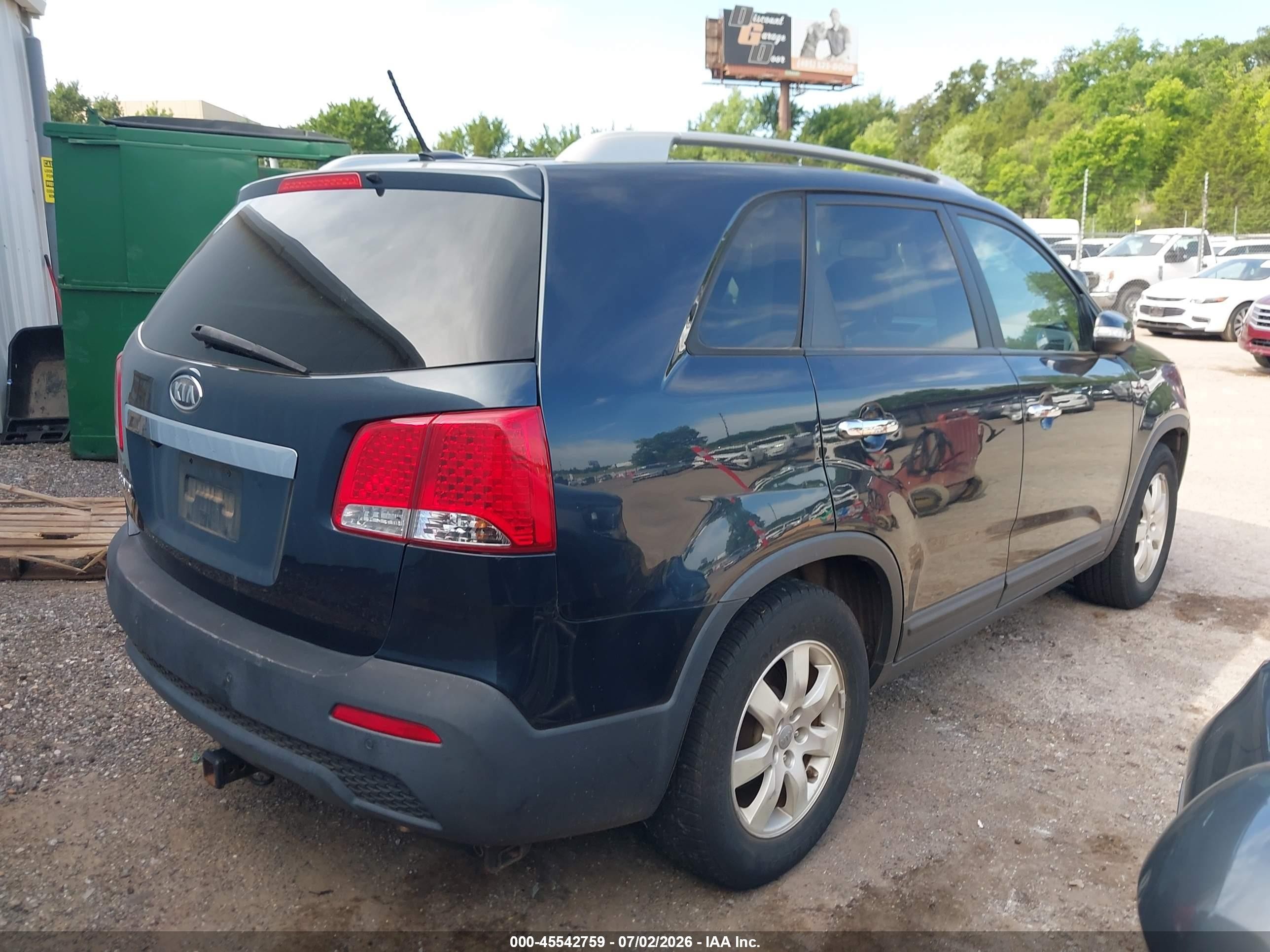 2012 Kia Sorento Lx Black vin: 5XYKT4A6XCG260673