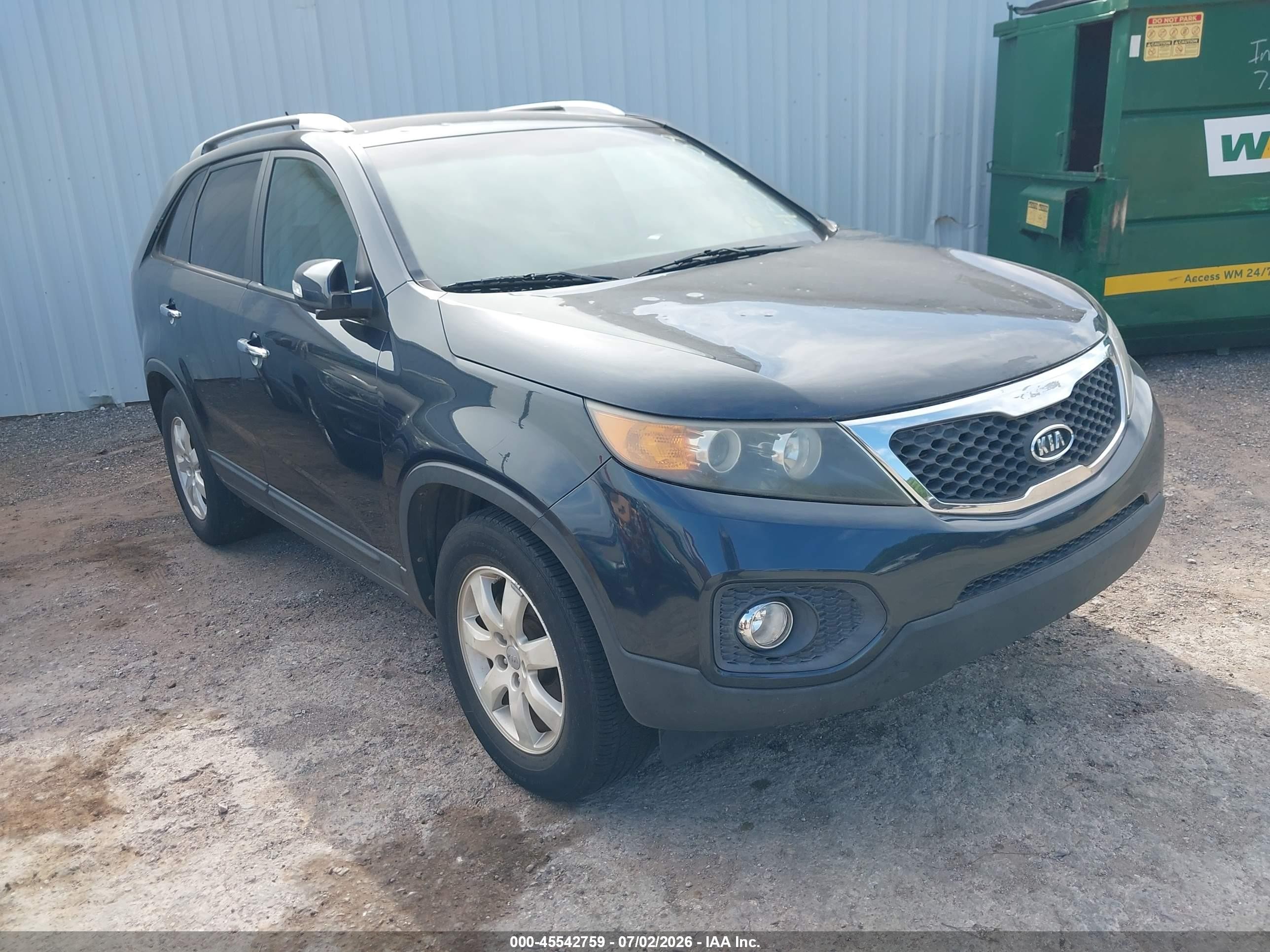 2012 Kia Sorento Lx Black vin: 5XYKT4A6XCG260673