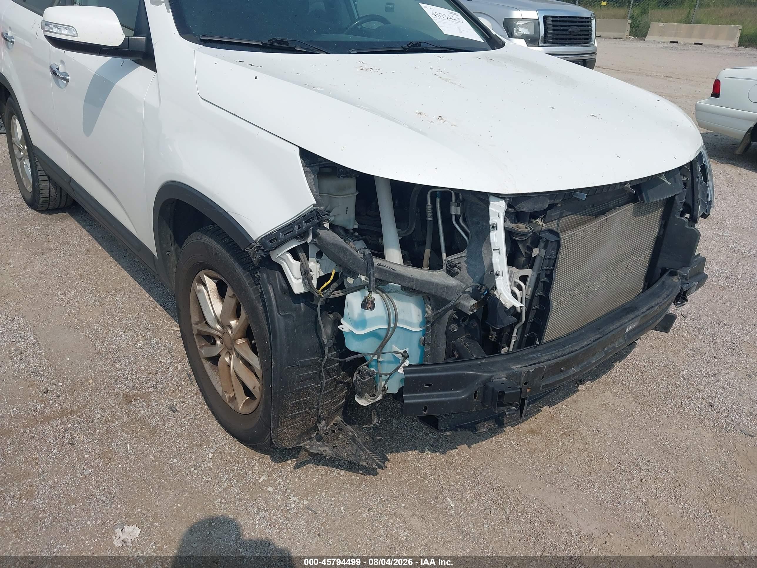 2014 Kia Sorento Lx White vin: 5XYKT4A6XEG485498