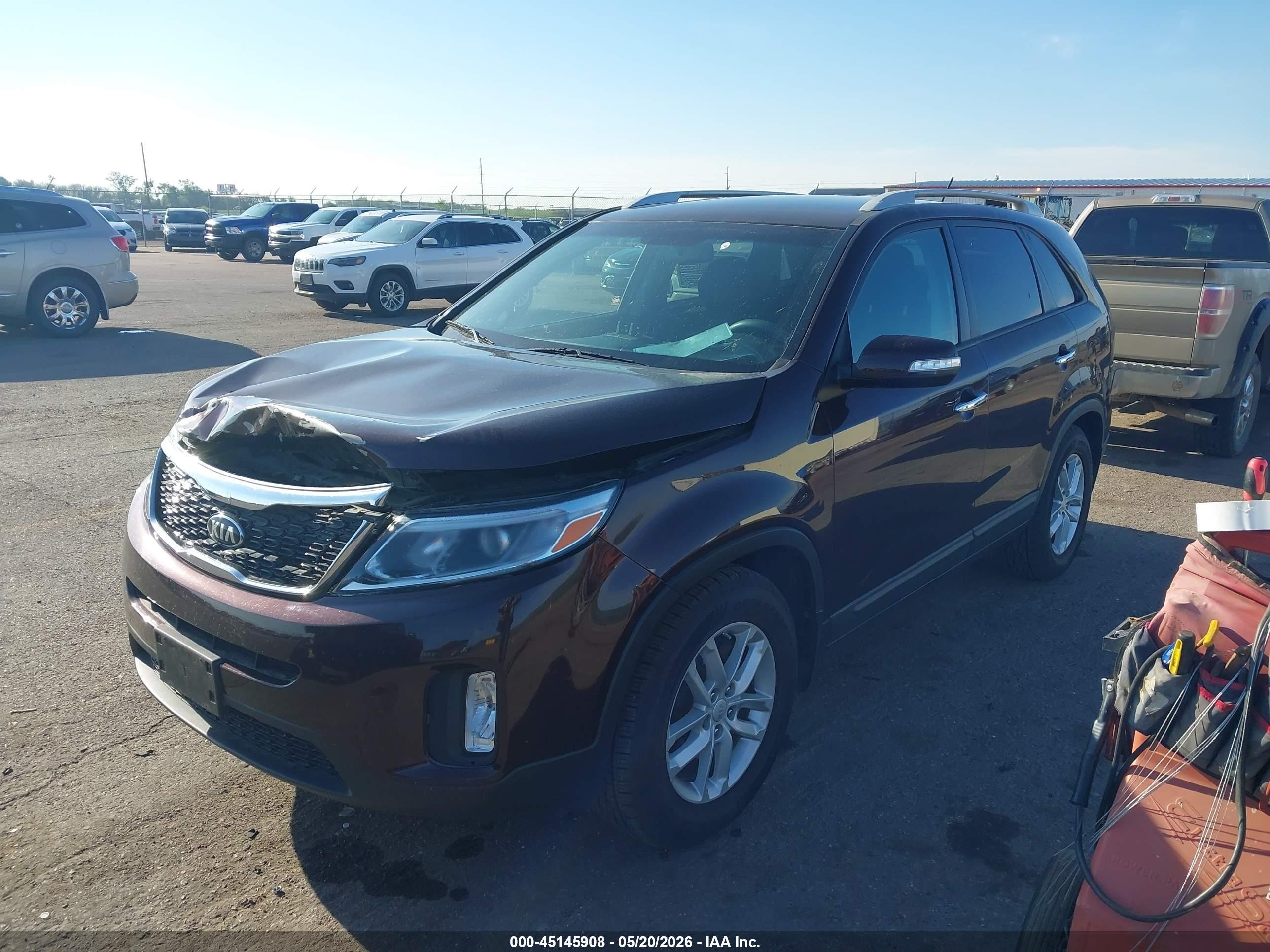2015 Kia Sorento Lx Purple vin: 5XYKT4A6XFG564199