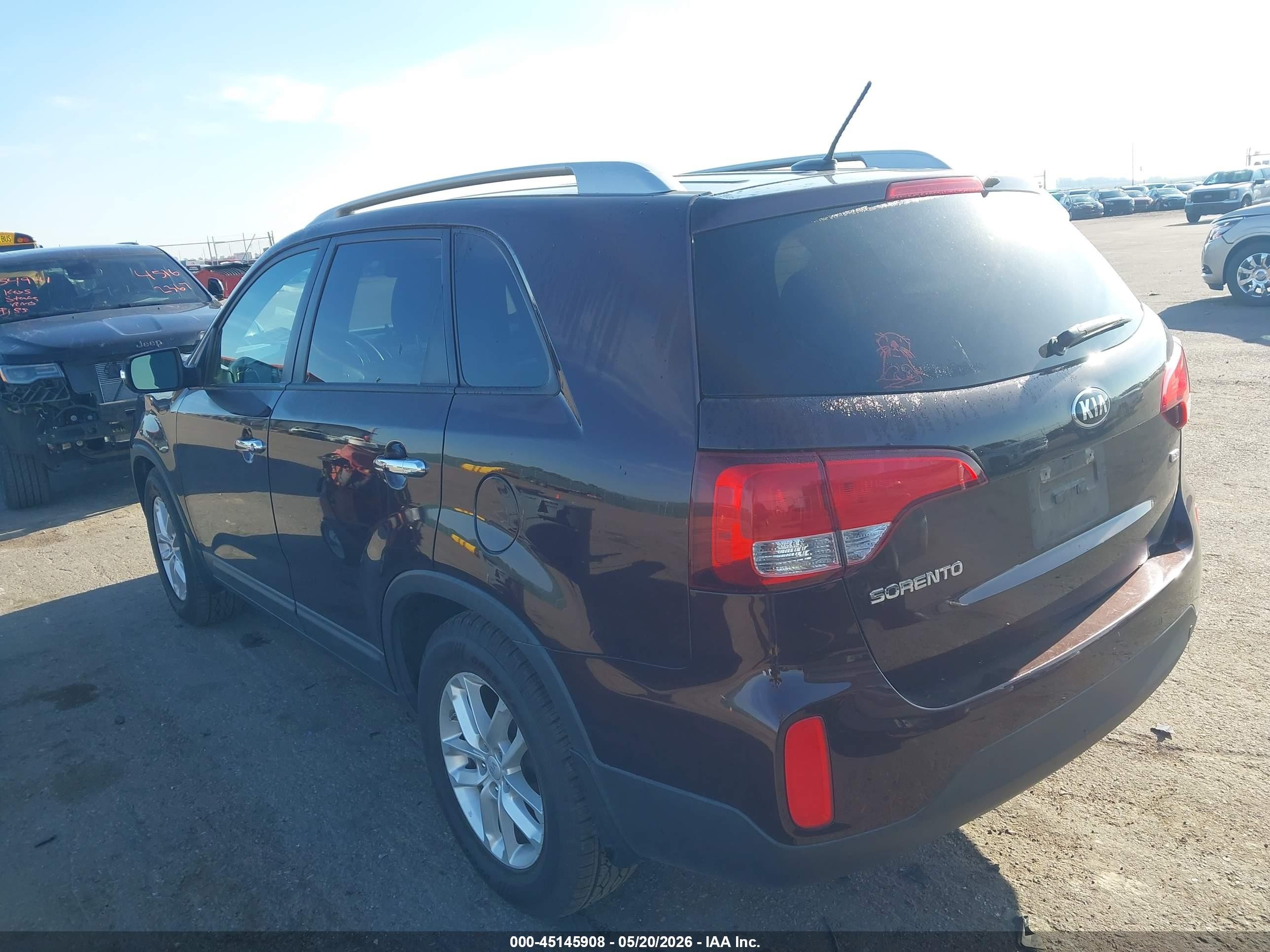 2015 Kia Sorento Lx Purple vin: 5XYKT4A6XFG564199
