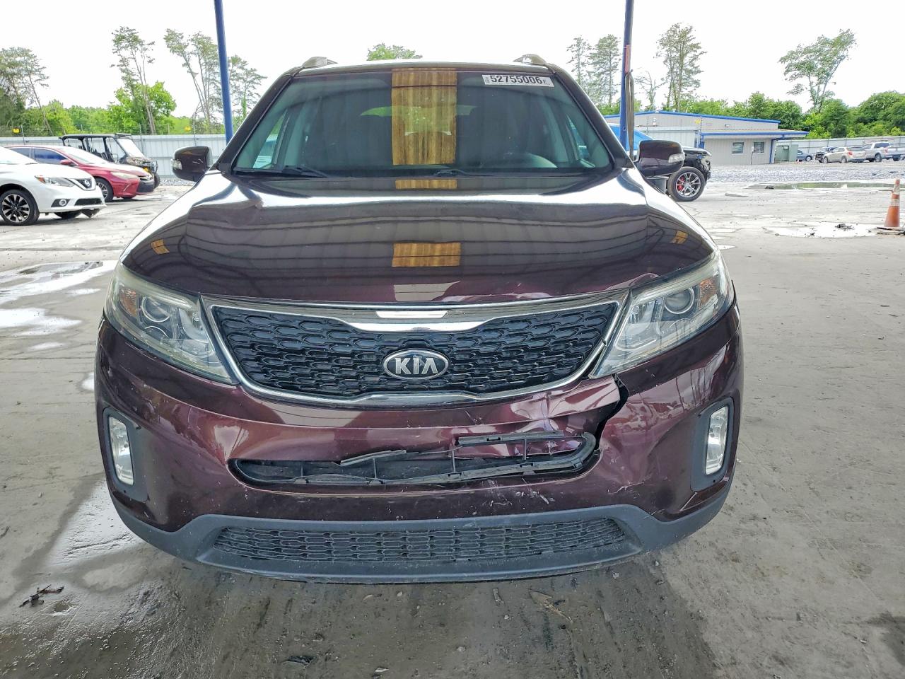 2015 Kia Sorento Lx Burgundy vin: 5XYKT4A6XFG649916