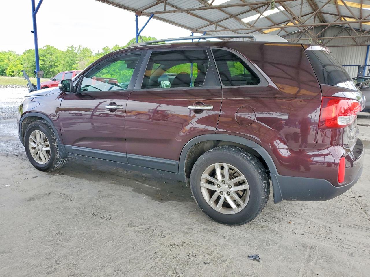 2015 Kia Sorento Lx Burgundy vin: 5XYKT4A6XFG649916