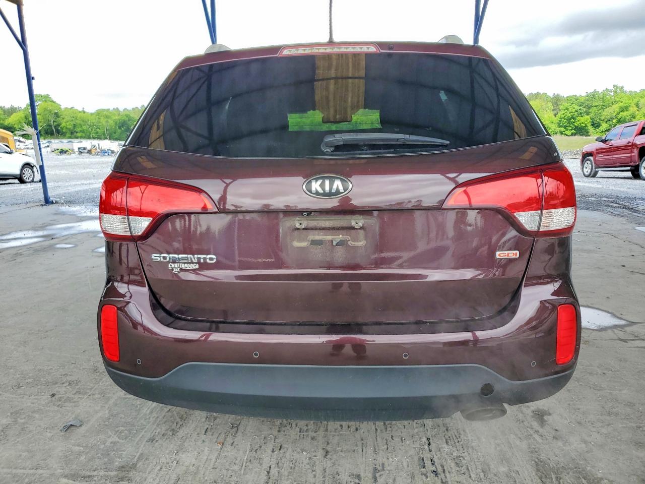 2015 Kia Sorento Lx Burgundy vin: 5XYKT4A6XFG649916