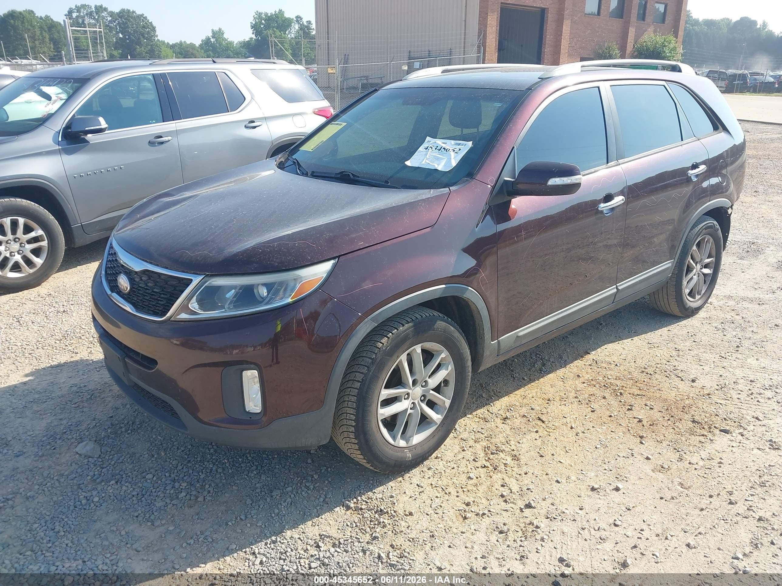 2014 Kia Sorento Lx V6 Purple vin: 5XYKT4A70EG462756