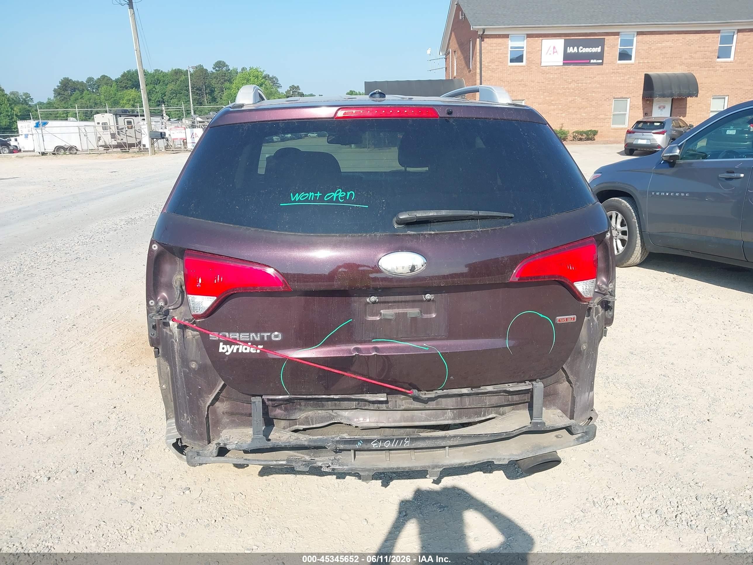 2014 Kia Sorento Lx V6 Purple vin: 5XYKT4A70EG462756