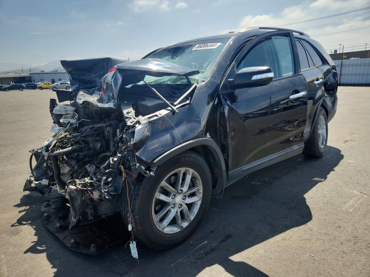 2015 Kia Sorento Lx Black vin: 5XYKT4A71FG589839