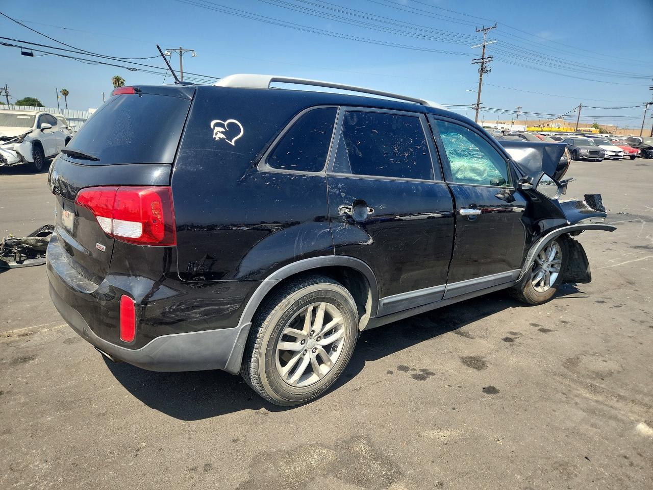 2015 Kia Sorento Lx Black vin: 5XYKT4A71FG589839