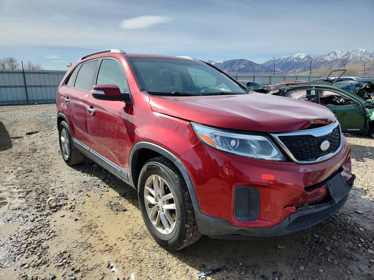 2014 Kia Sorento Lx Red vin: 5XYKT4A72EG539577