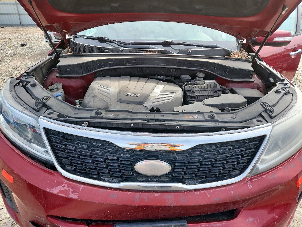2014 Kia Sorento Lx Red vin: 5XYKT4A72EG539577