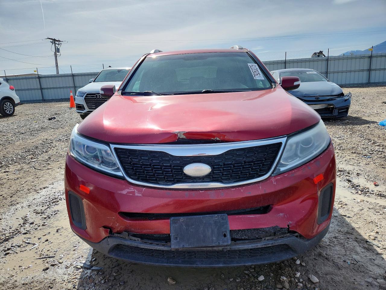 2014 Kia Sorento Lx Red vin: 5XYKT4A72EG539577