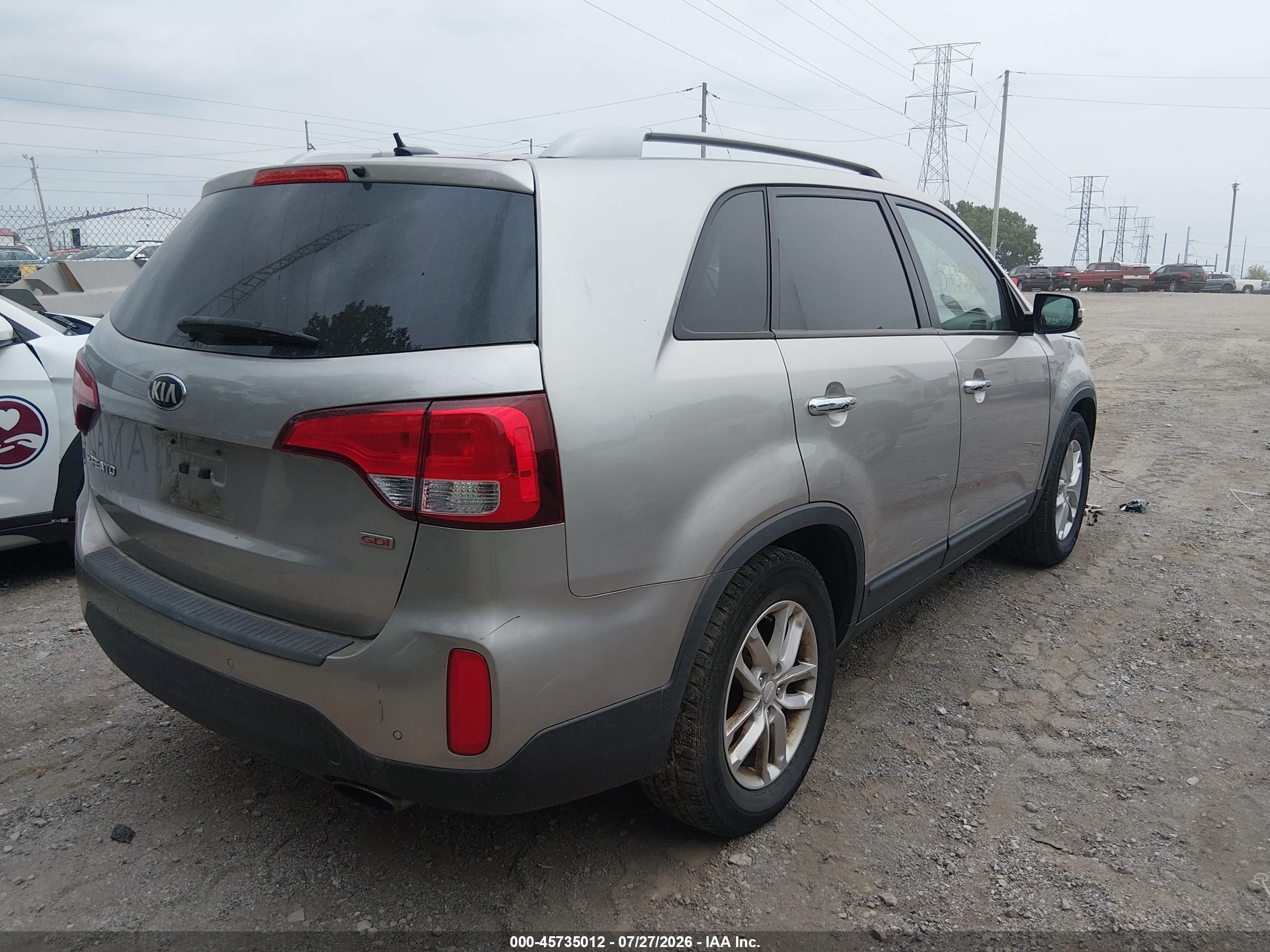 2014 Kia Sorento Lx V6 Pewter vin: 5XYKT4A73EG489529