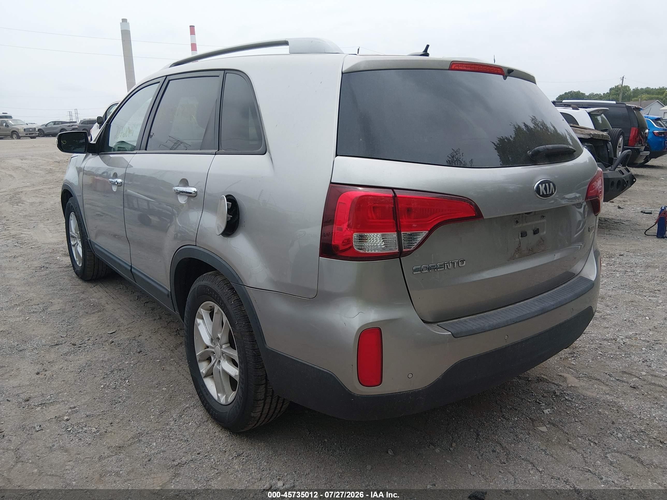 2014 Kia Sorento Lx V6 Pewter vin: 5XYKT4A73EG489529