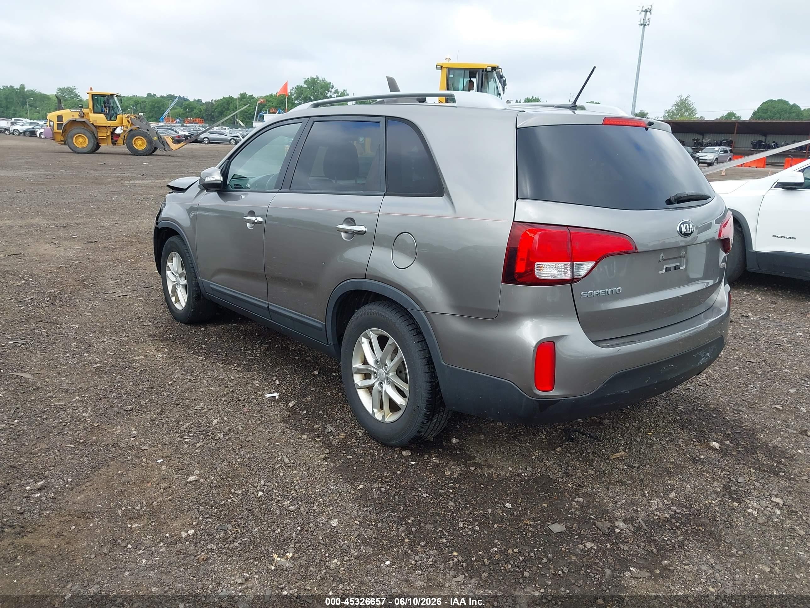 2014 Kia Sorento Lx V6 Gray vin: 5XYKT4A74EG534512