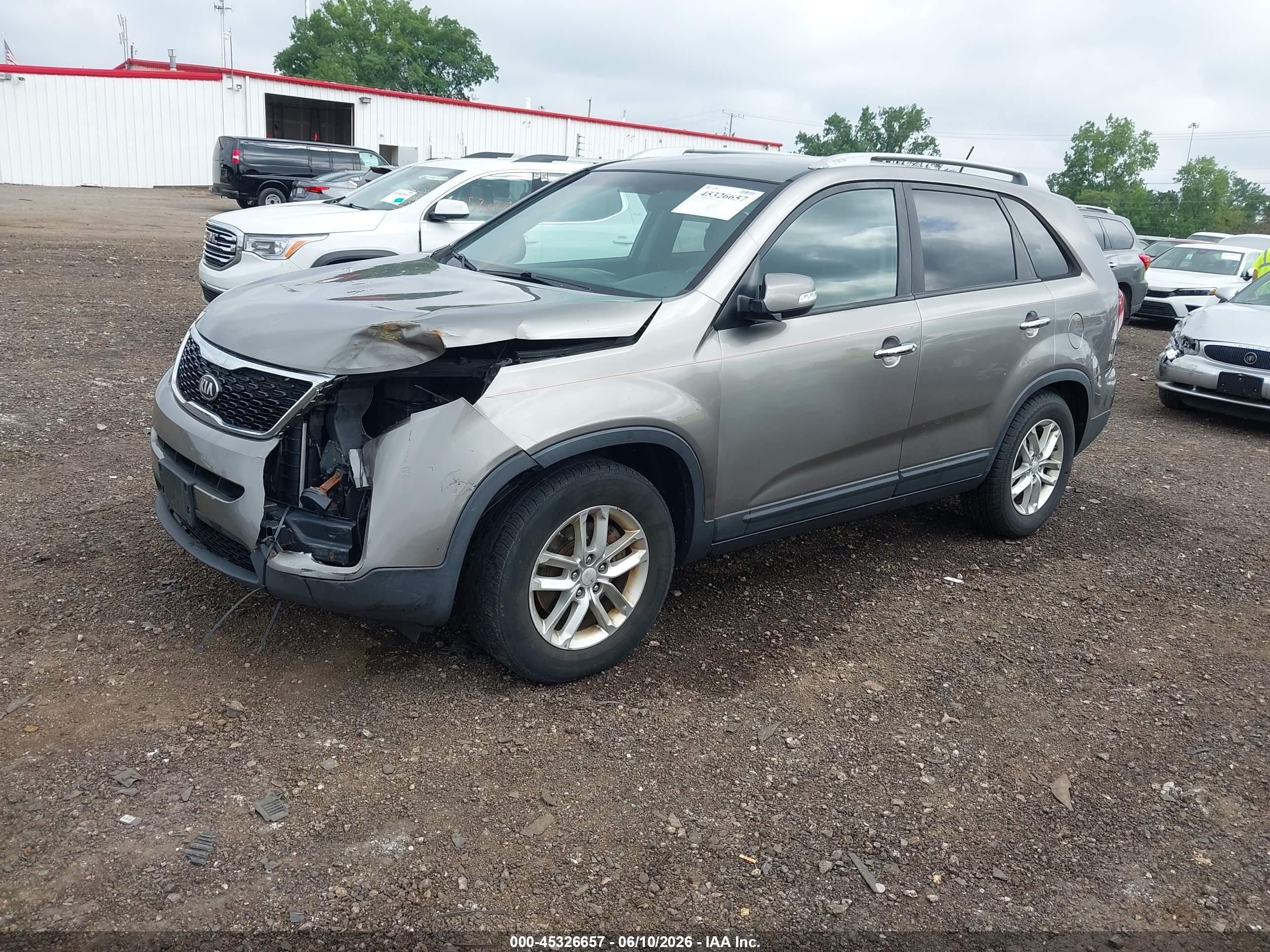 2014 Kia Sorento Lx V6 Gray vin: 5XYKT4A74EG534512