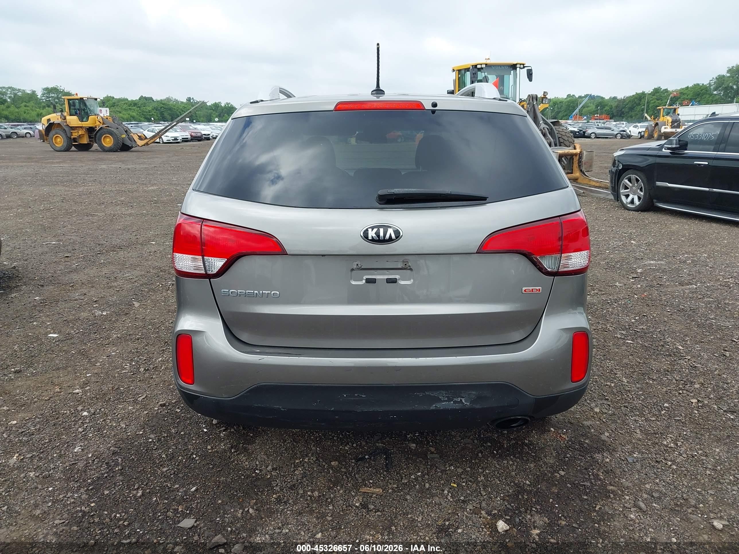 2014 Kia Sorento Lx V6 Gray vin: 5XYKT4A74EG534512