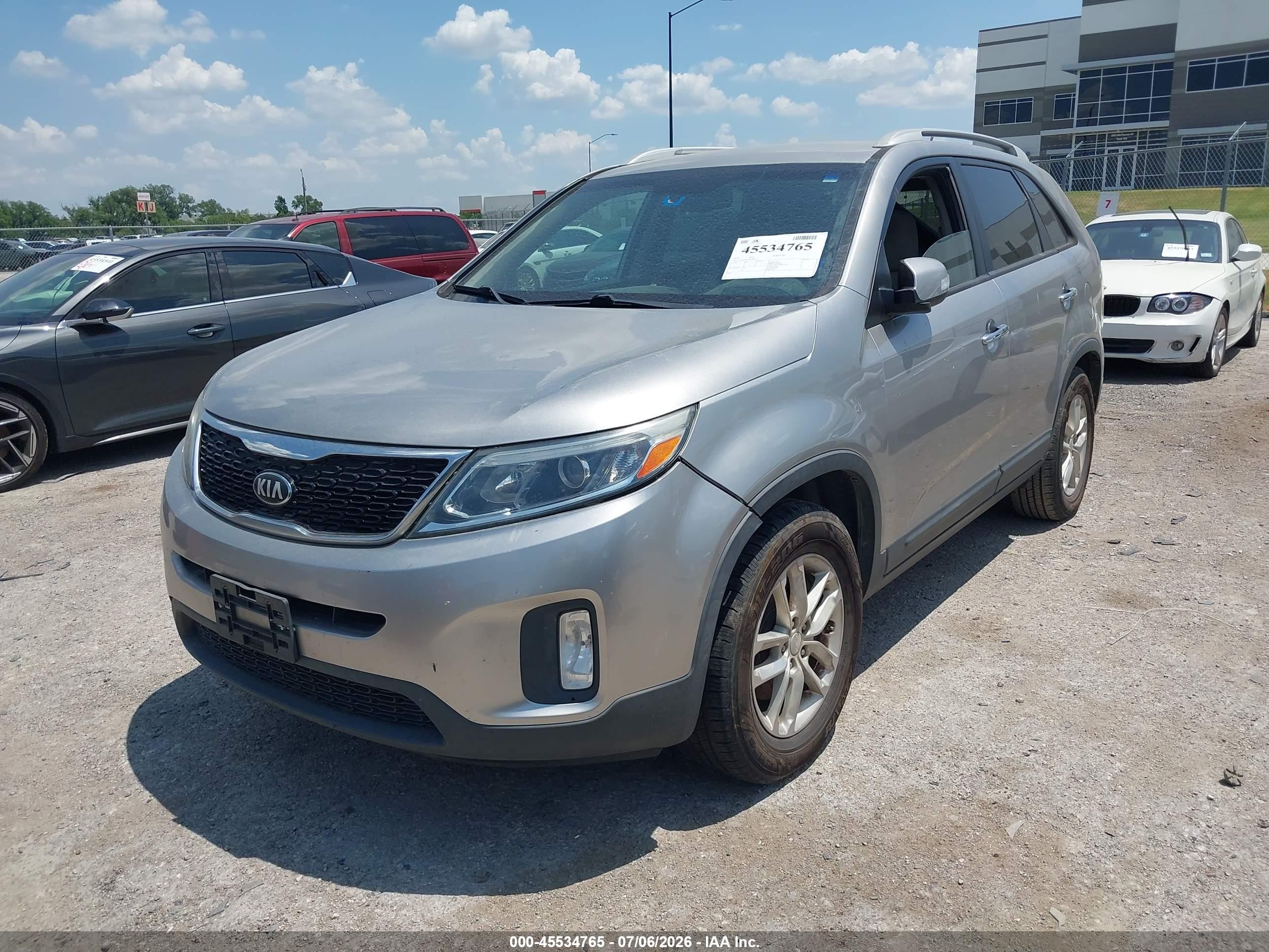 2015 Kia Sorento Lx V6 Gray vin: 5XYKT4A75FG609431
