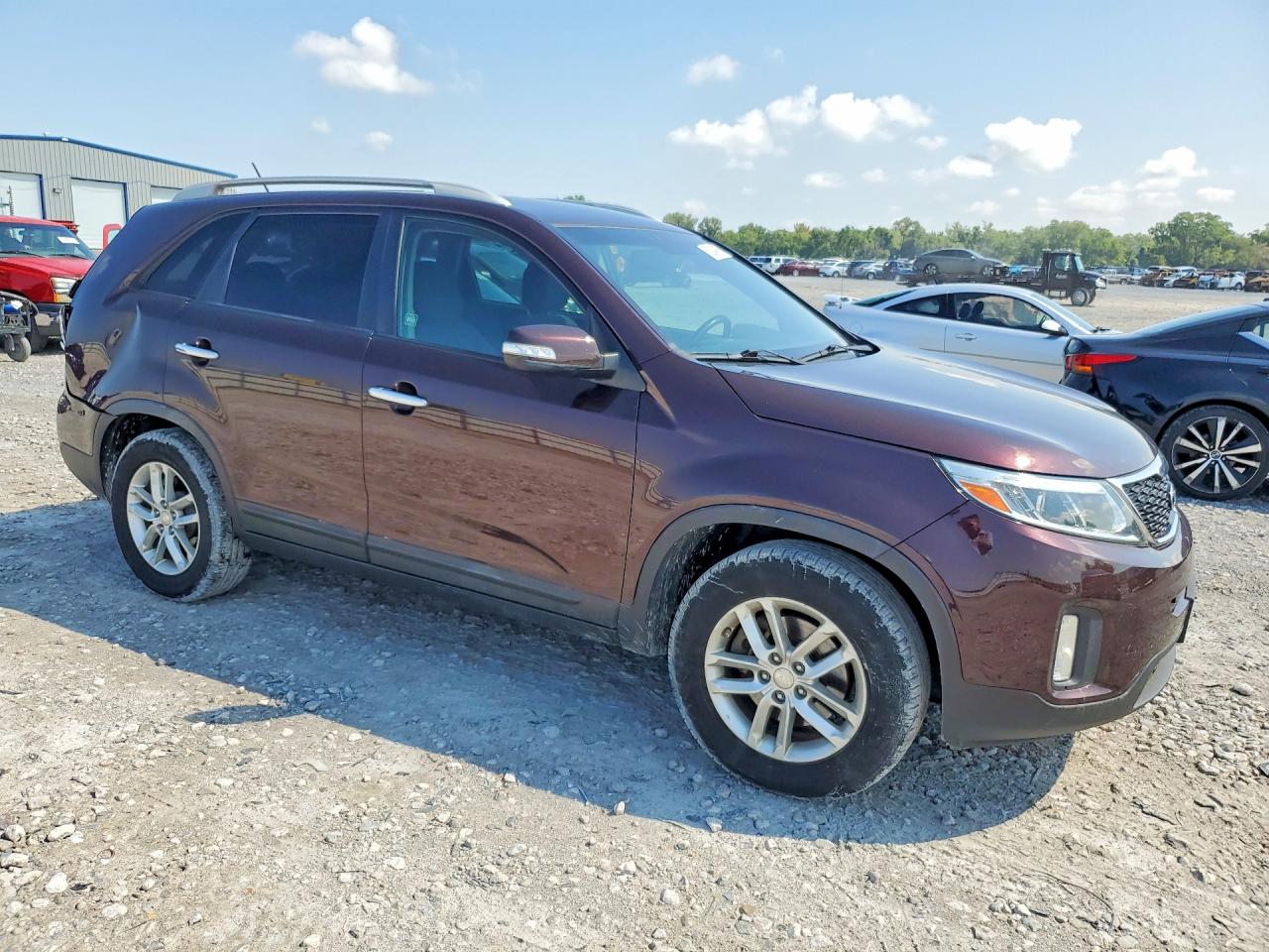 2015 Kia Sorento Lx Burgundy vin: 5XYKT4A78FG613201