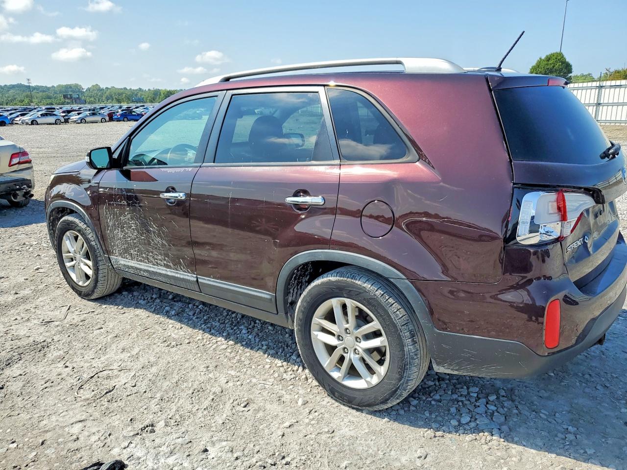 2015 Kia Sorento Lx Burgundy vin: 5XYKT4A78FG613201