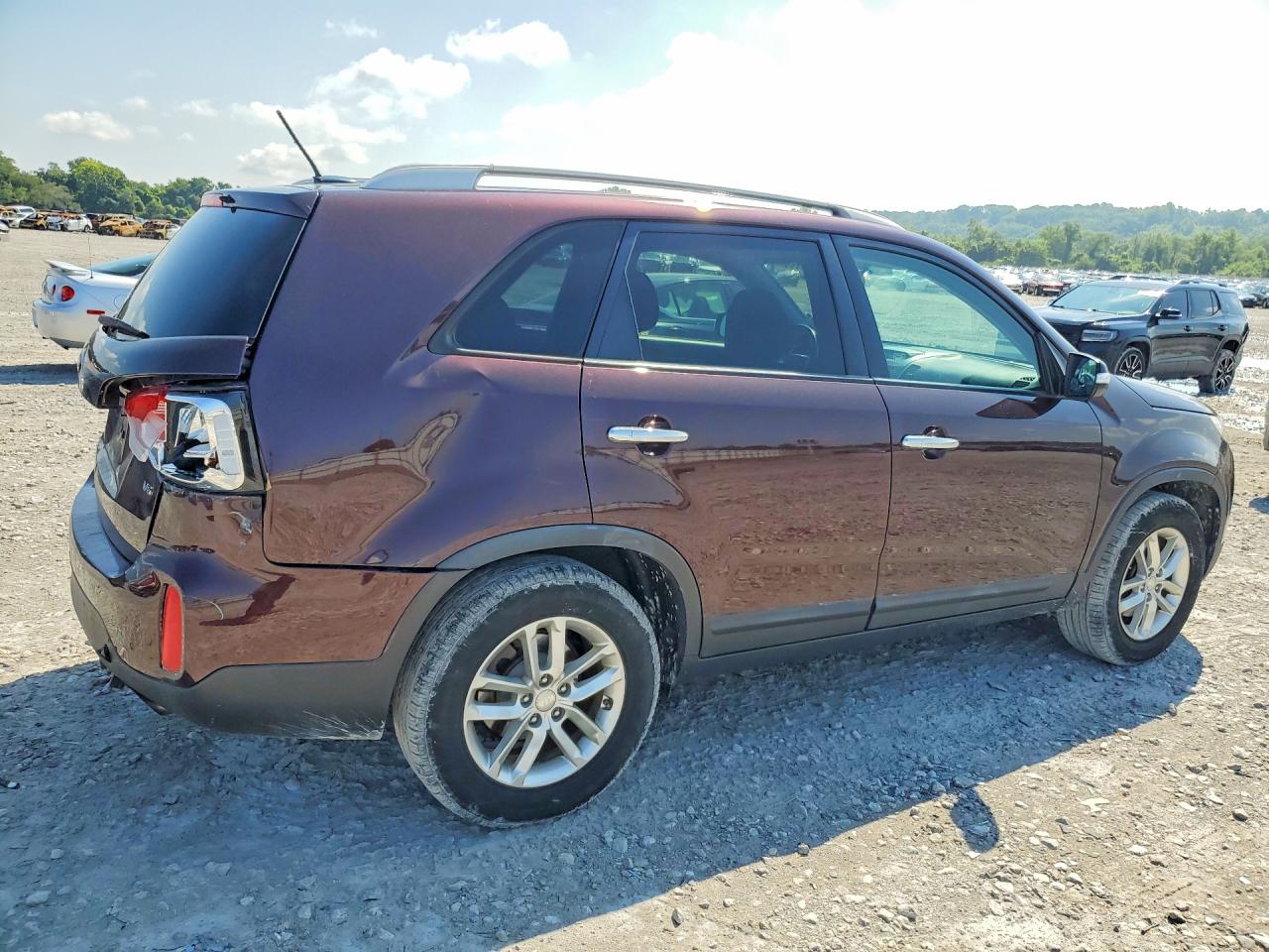 2015 Kia Sorento Lx Burgundy vin: 5XYKT4A78FG613201