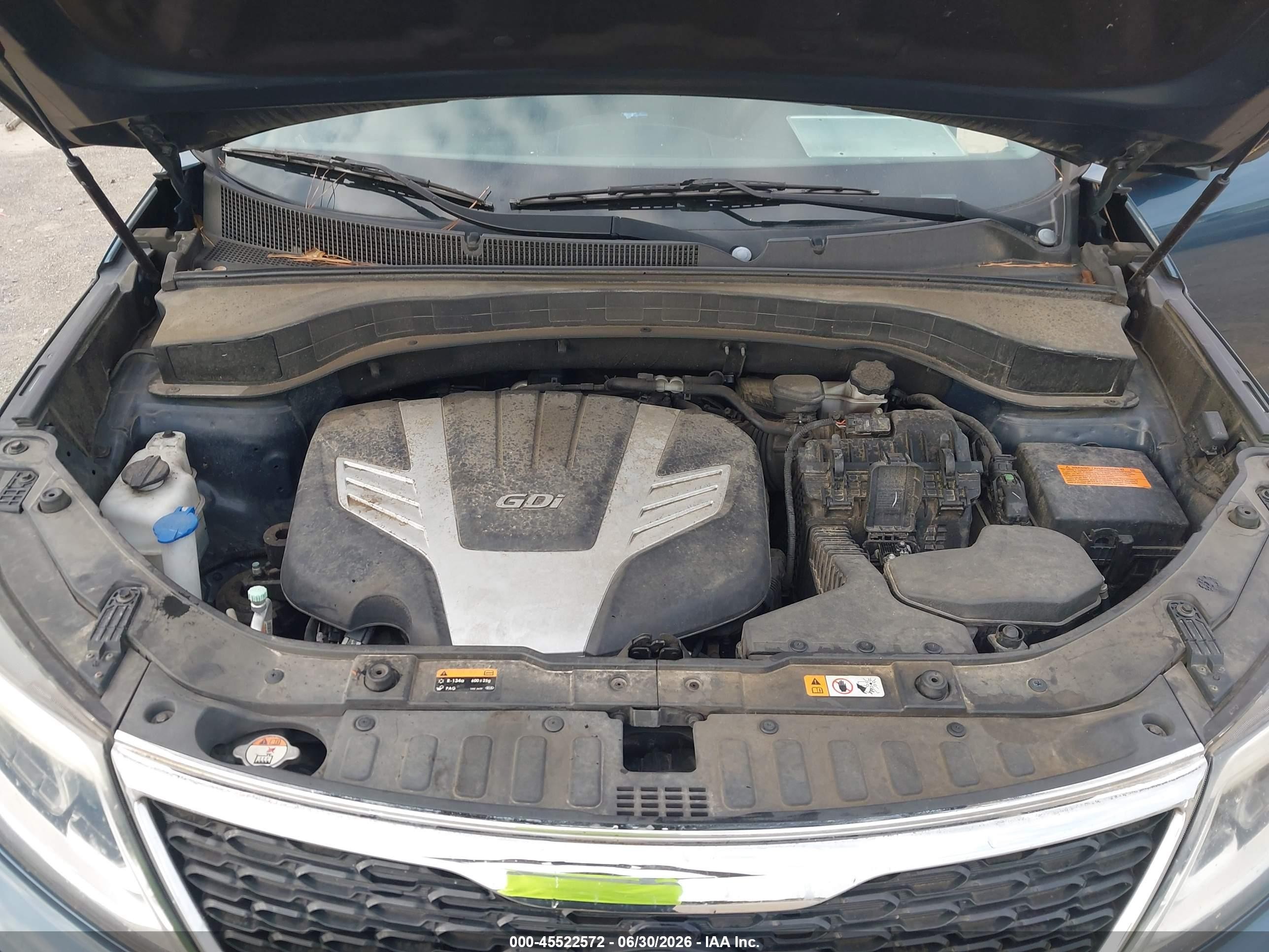 2014 Kia Sorento Lx V6 Blue vin: 5XYKT4A7XEG496493