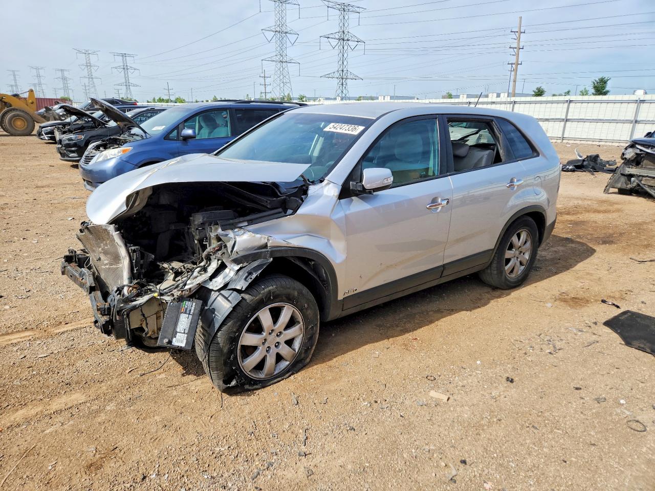 2011 Kia Sorento Lx Silver vin: 5XYKTCA16BG010649