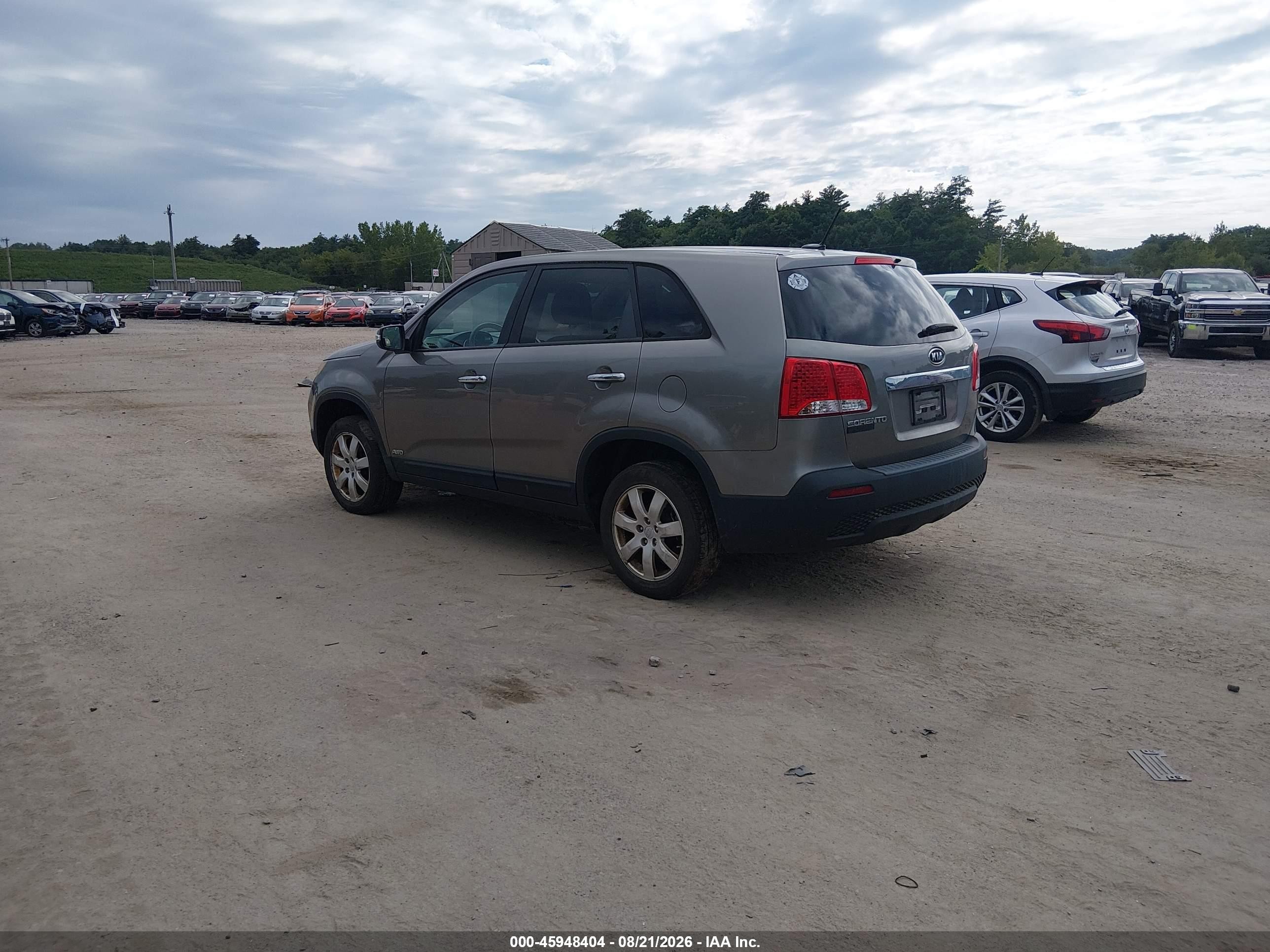 2011 Kia Sorento Lx Gray vin: 5XYKTCA19BG172906