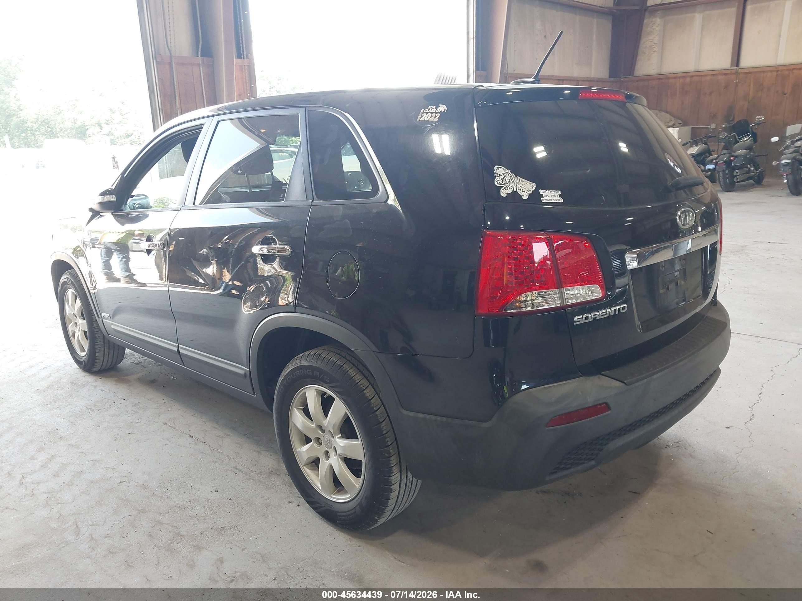 2011 Kia Sorento Lx Black vin: 5XYKTCA19BG187499