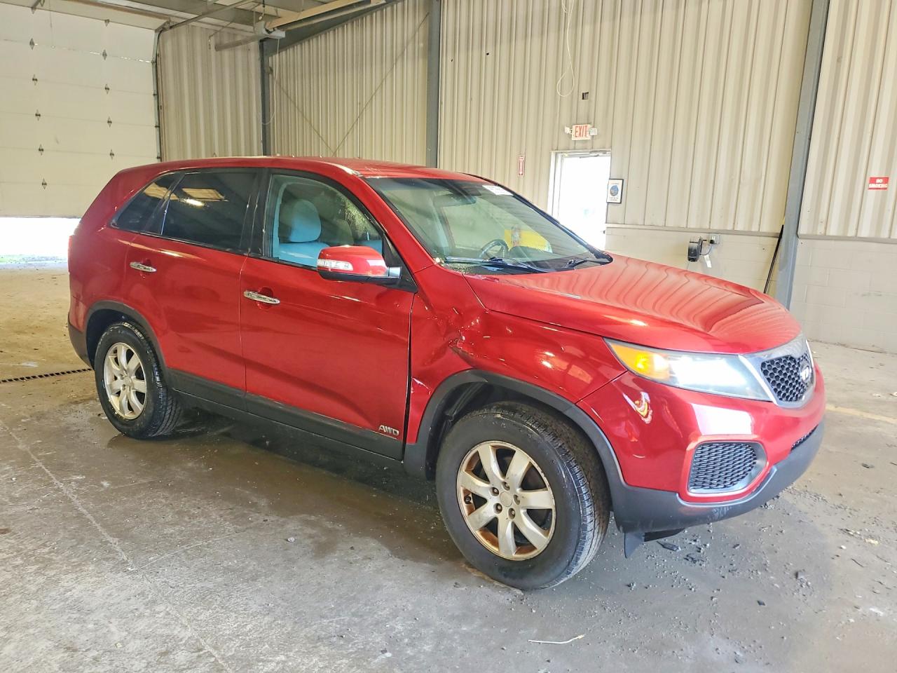 2011 Kia Sorento Lx Burgundy vin: 5XYKTCA1XBG054038